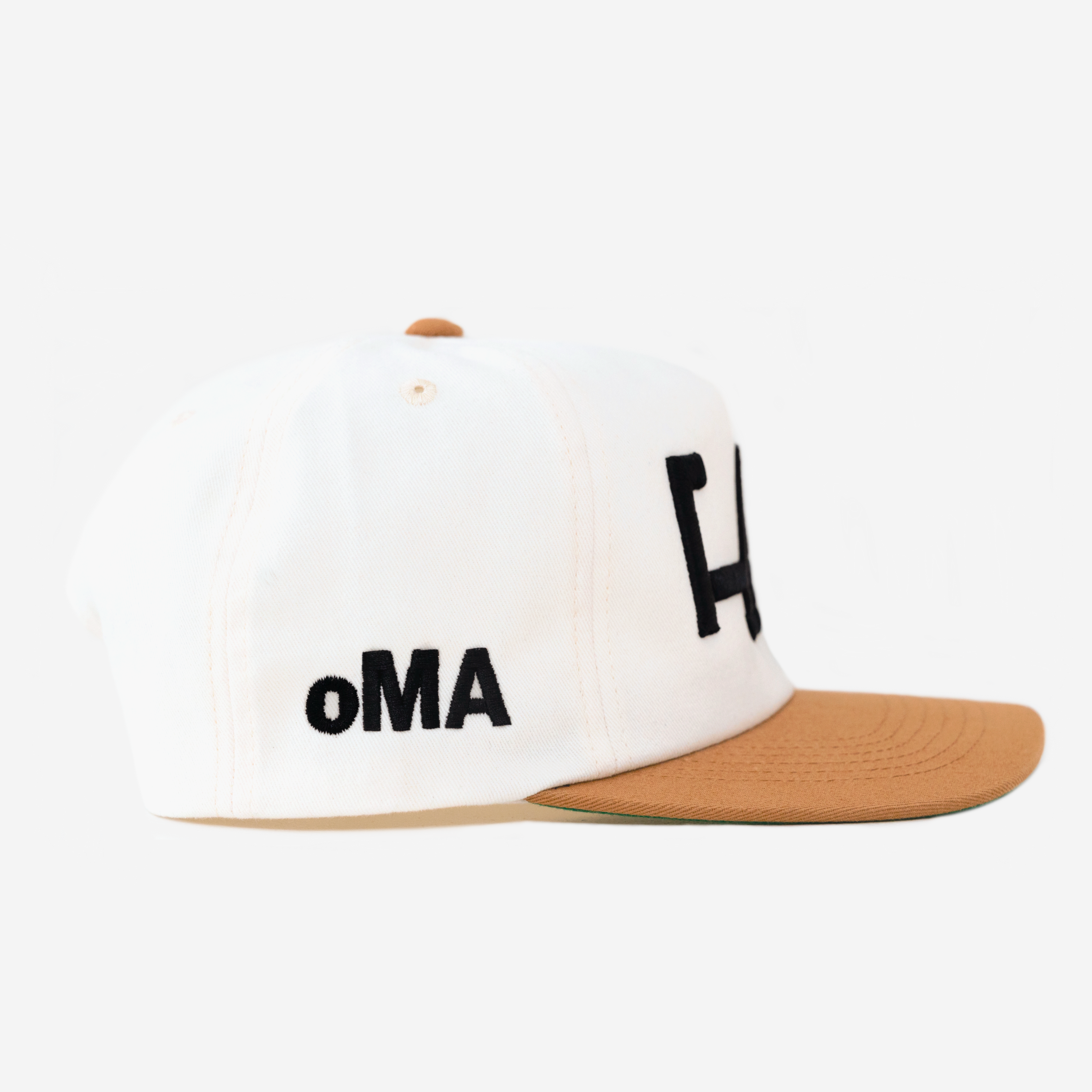 LA PREMIUM 5 PANEL HAT (CREAM/TAN)