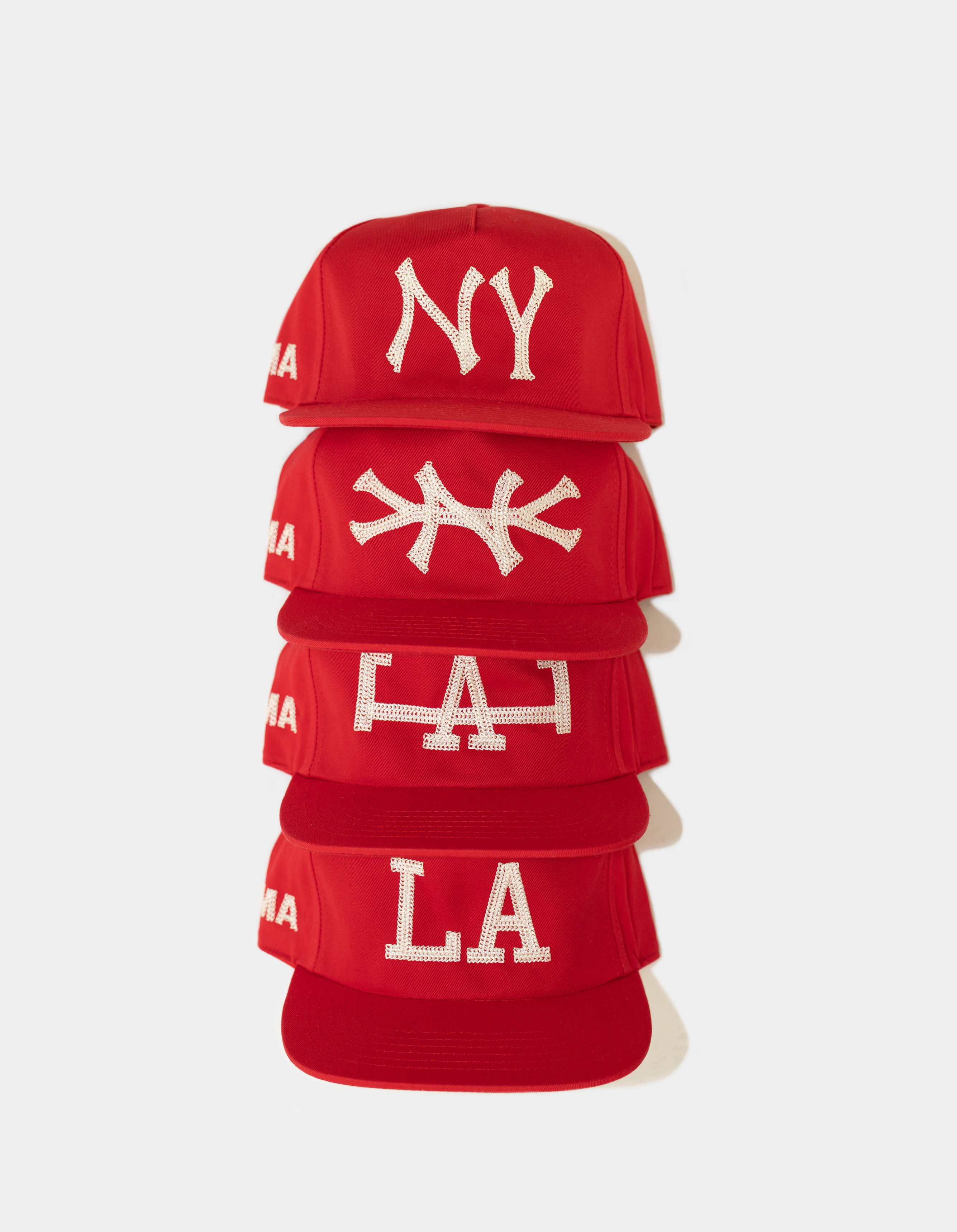 NY CHAIN STITCH HAT (RED)