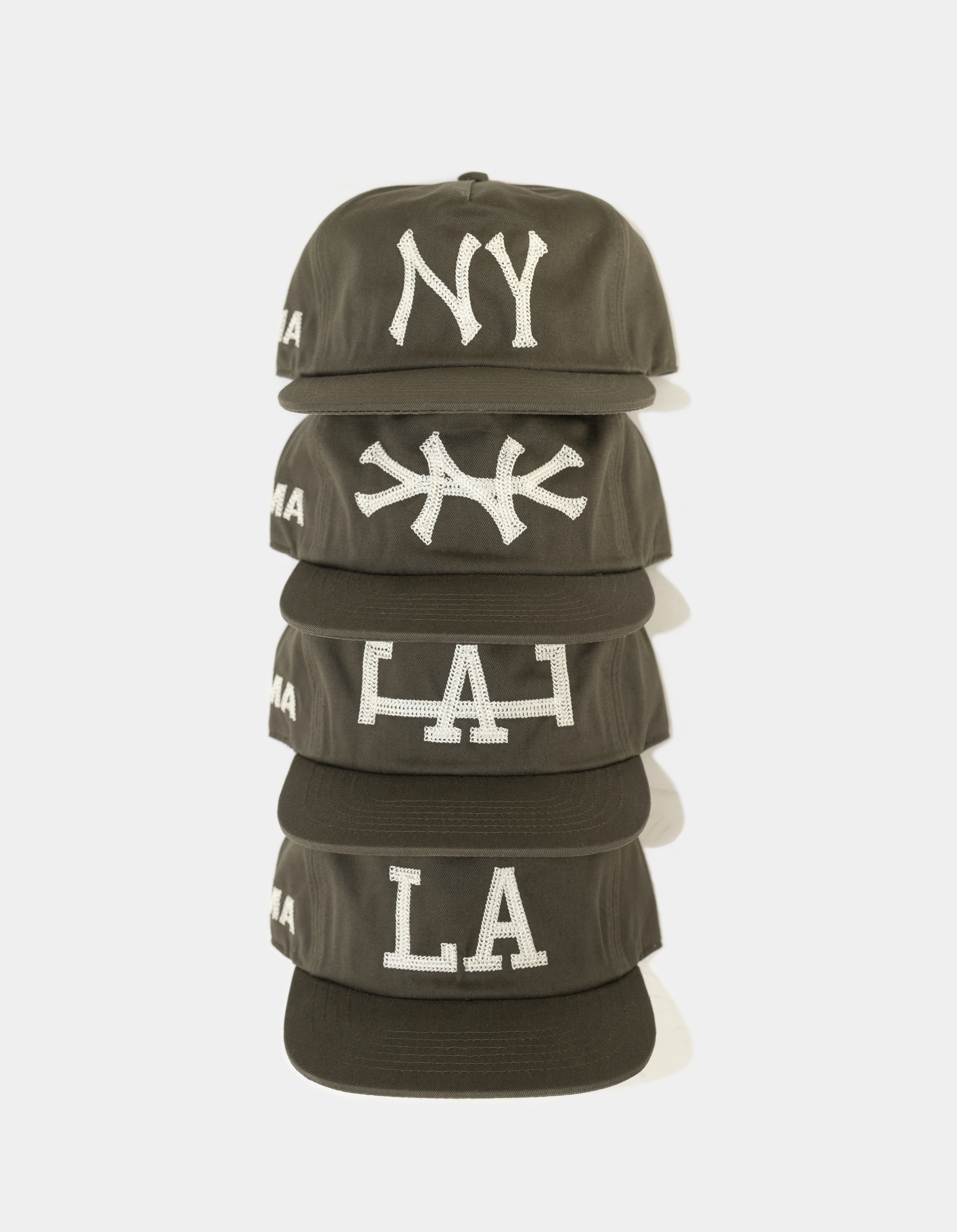 LA CHAIN STITCH HAT (ARMY)