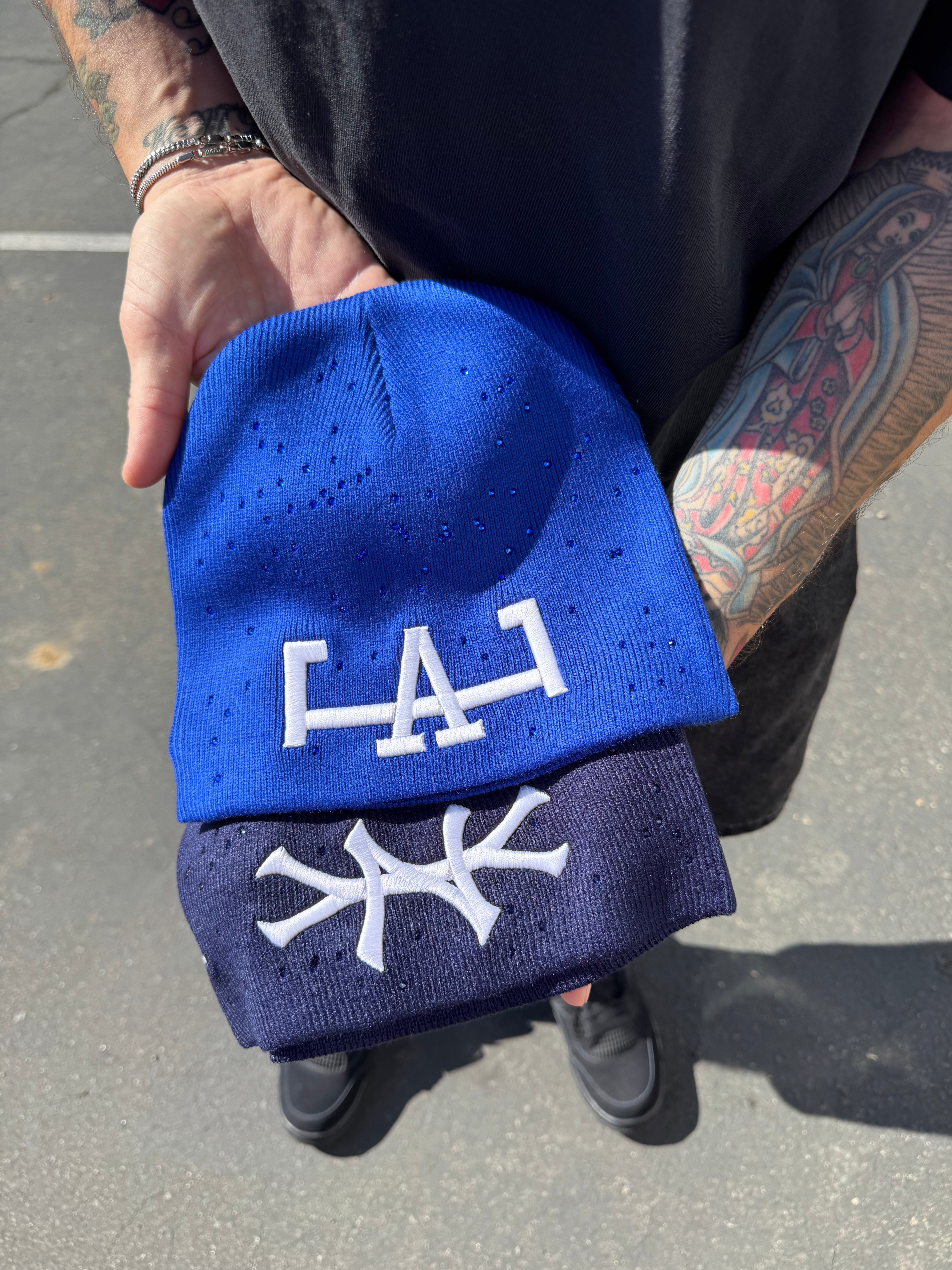 NY DIAMOND SKULLY (NAVY)