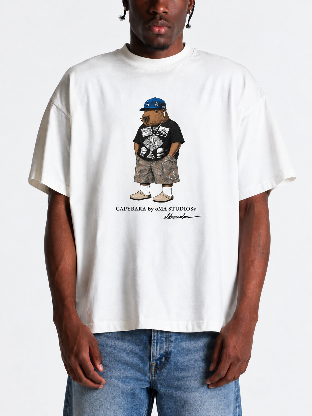 LoS ANGELES CAPYBARA T-SHIRT (WHITE)
