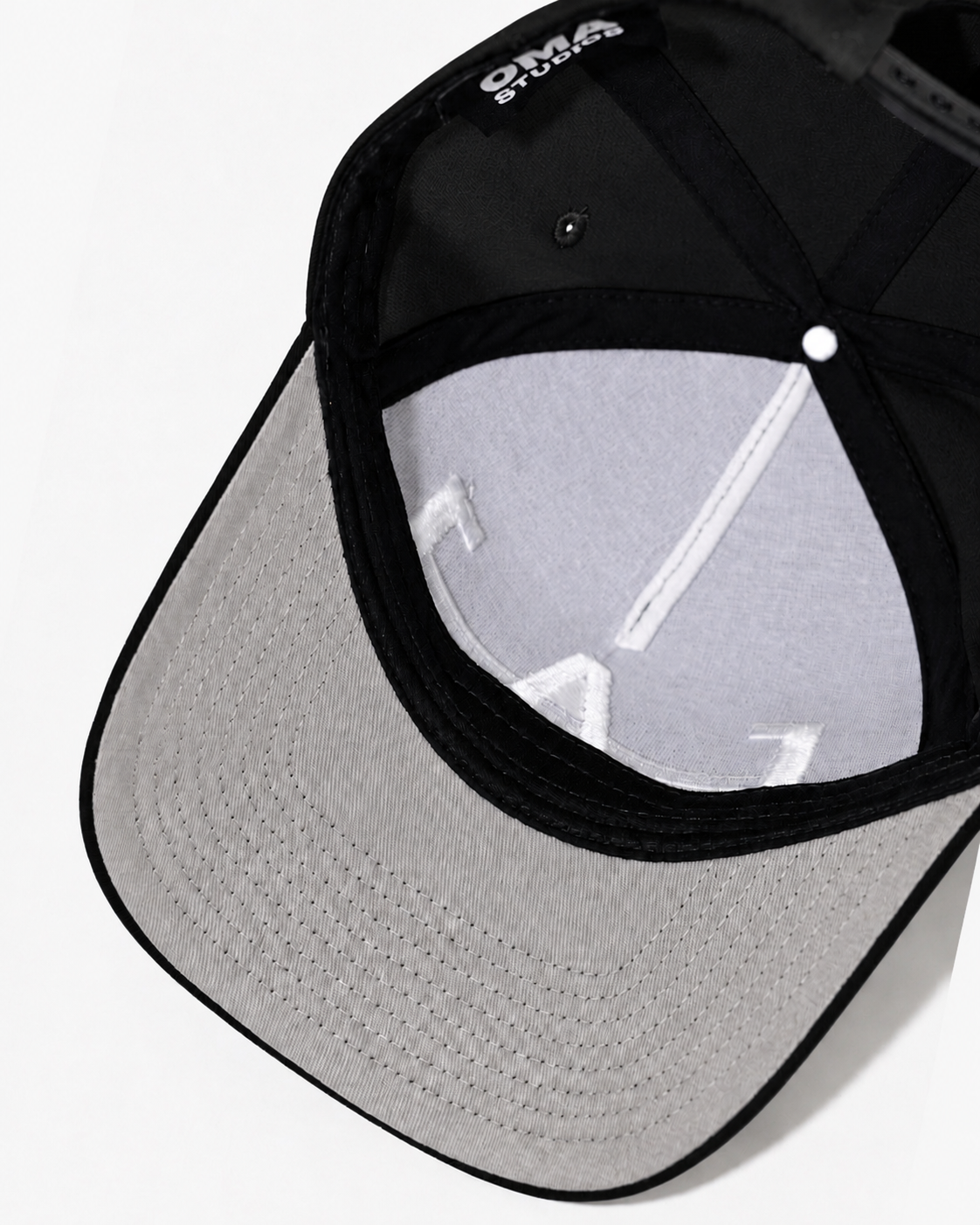 LoS ANGELES HAT GREY BRIM (BLK/CREAM)