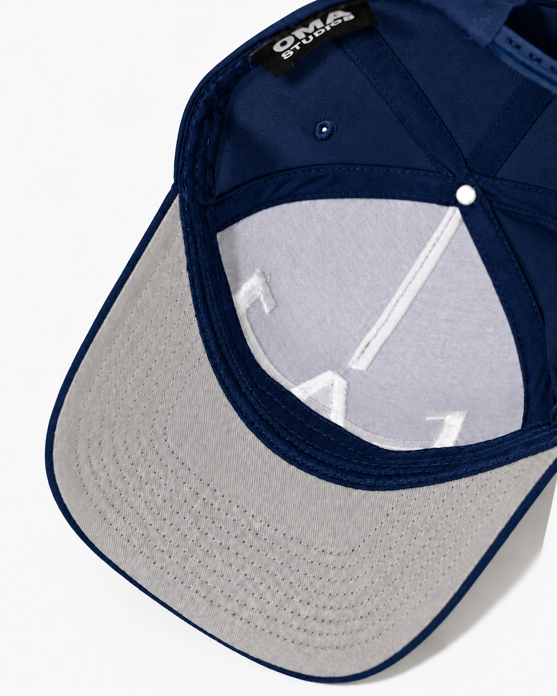 LoS ANGELES HAT GREY BRIM (NAVY)