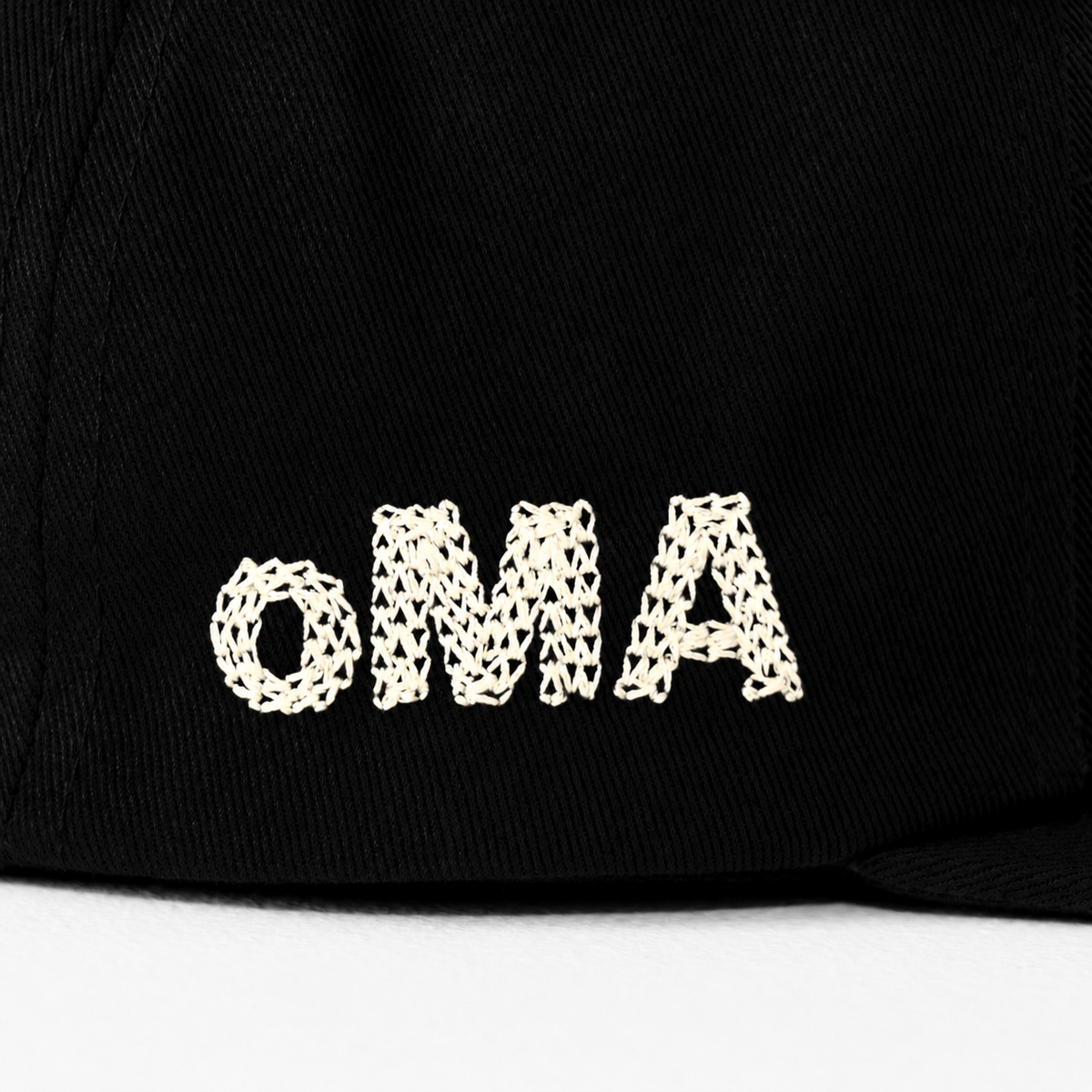 LA CHAIN STITCH HAT (BLACK/CREAM)