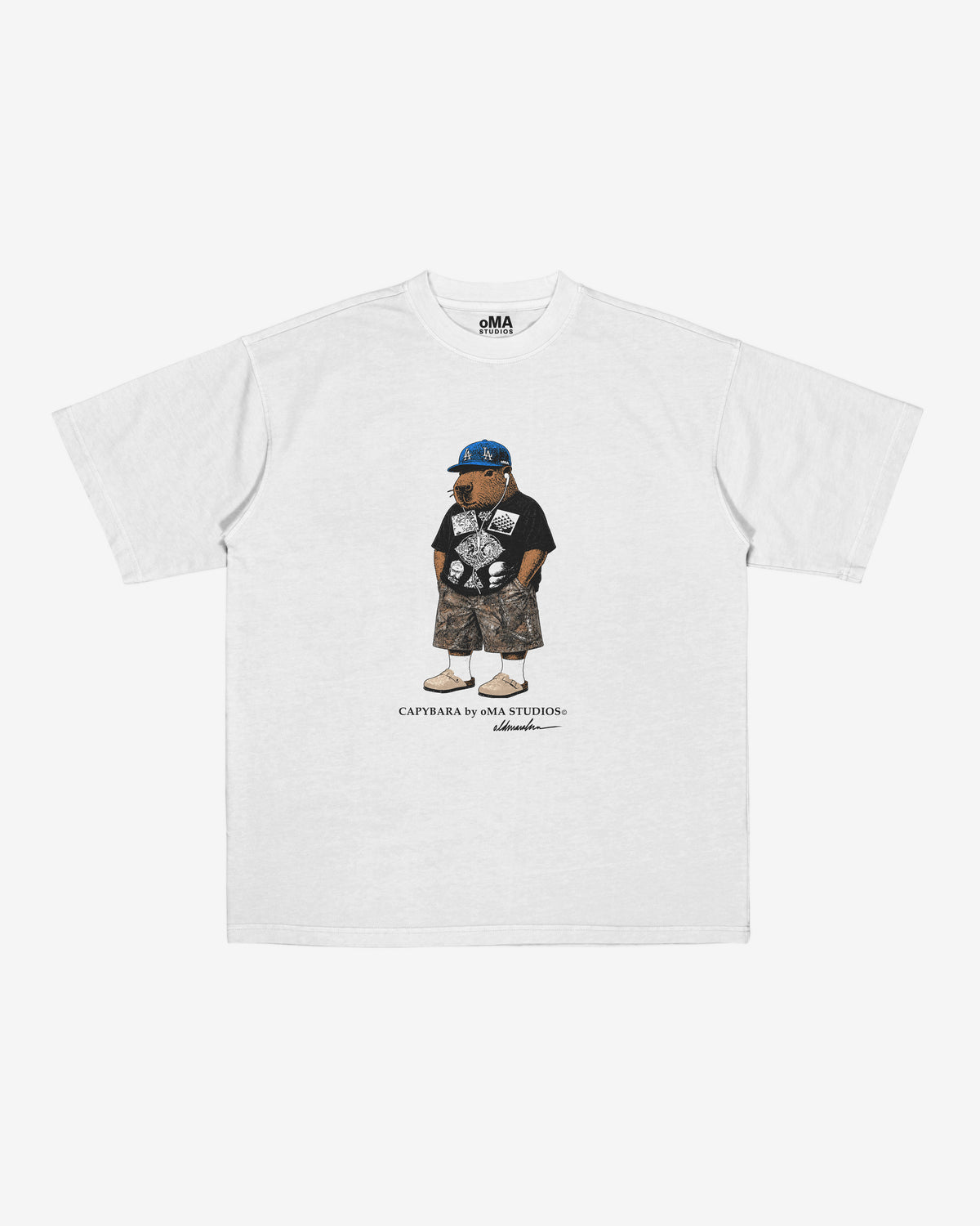 LoS ANGELES CAPYBARA T-SHIRT (WHITE)