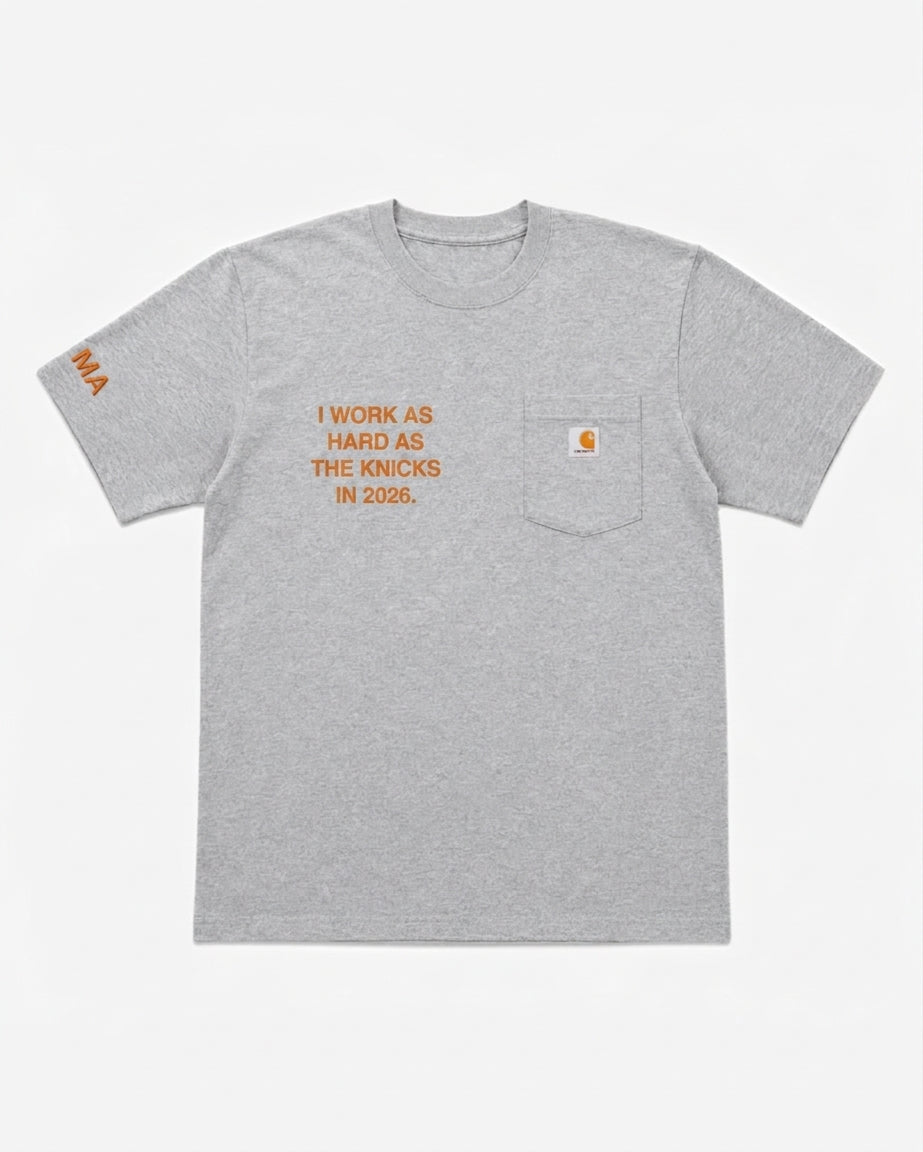 "WoRK HARD" NYK CARHARTT TEE (GREY)