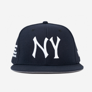 NY "I DON'T WATCH BASEBALL" FITTED HAT (BLUE)