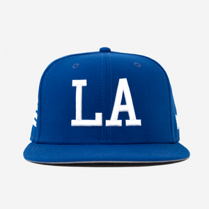 LA "I DON'T WATCH BASEBALL" FITTED HAT (BLUE)