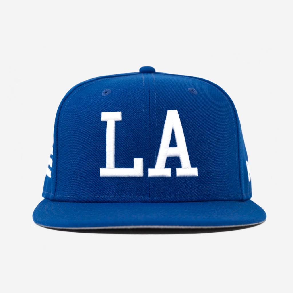 LA "I DON'T WATCH BASEBALL" FITTED HAT (BLUE)