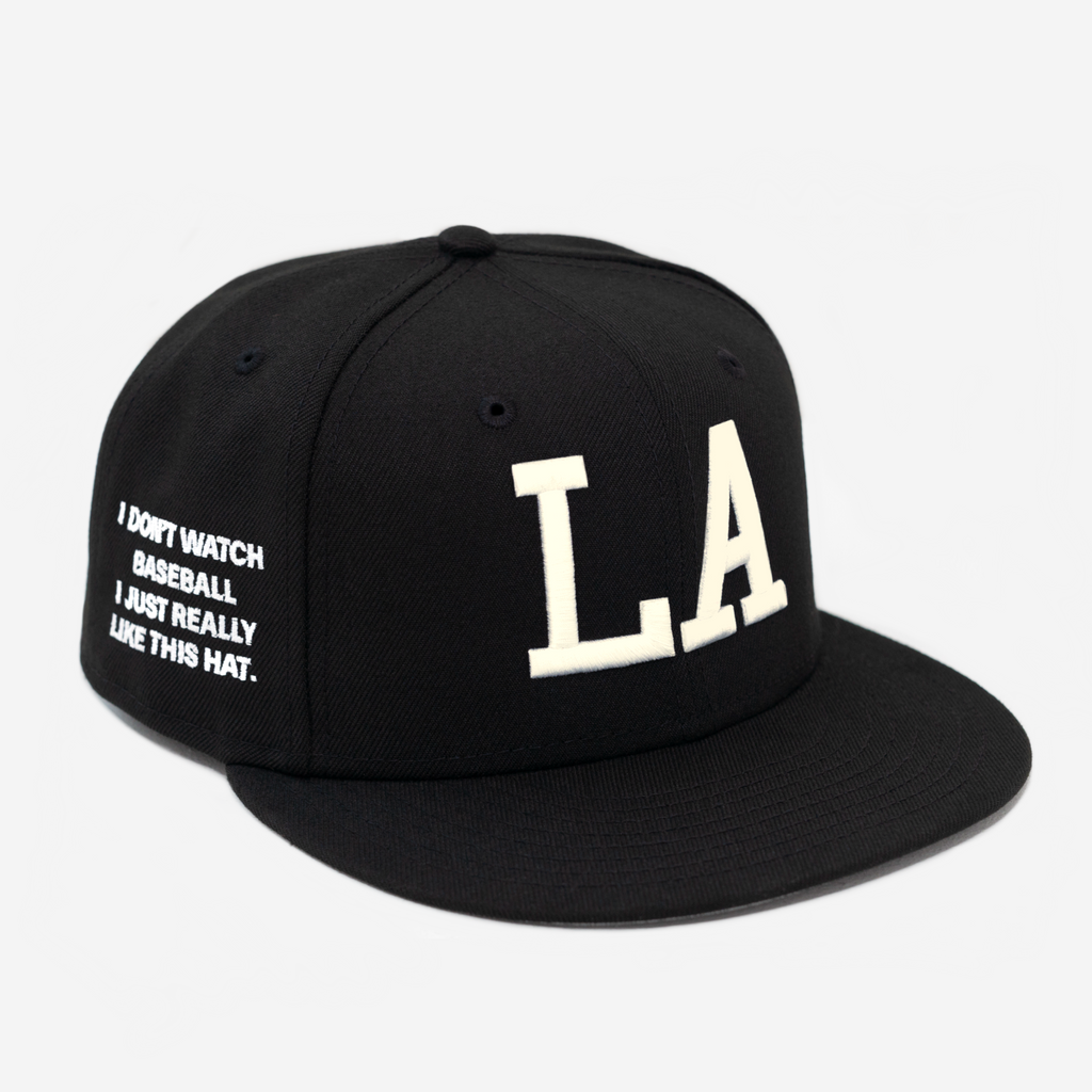 LA "I DON'T WATCH BASEBALL" FITTED HAT (CREAM)