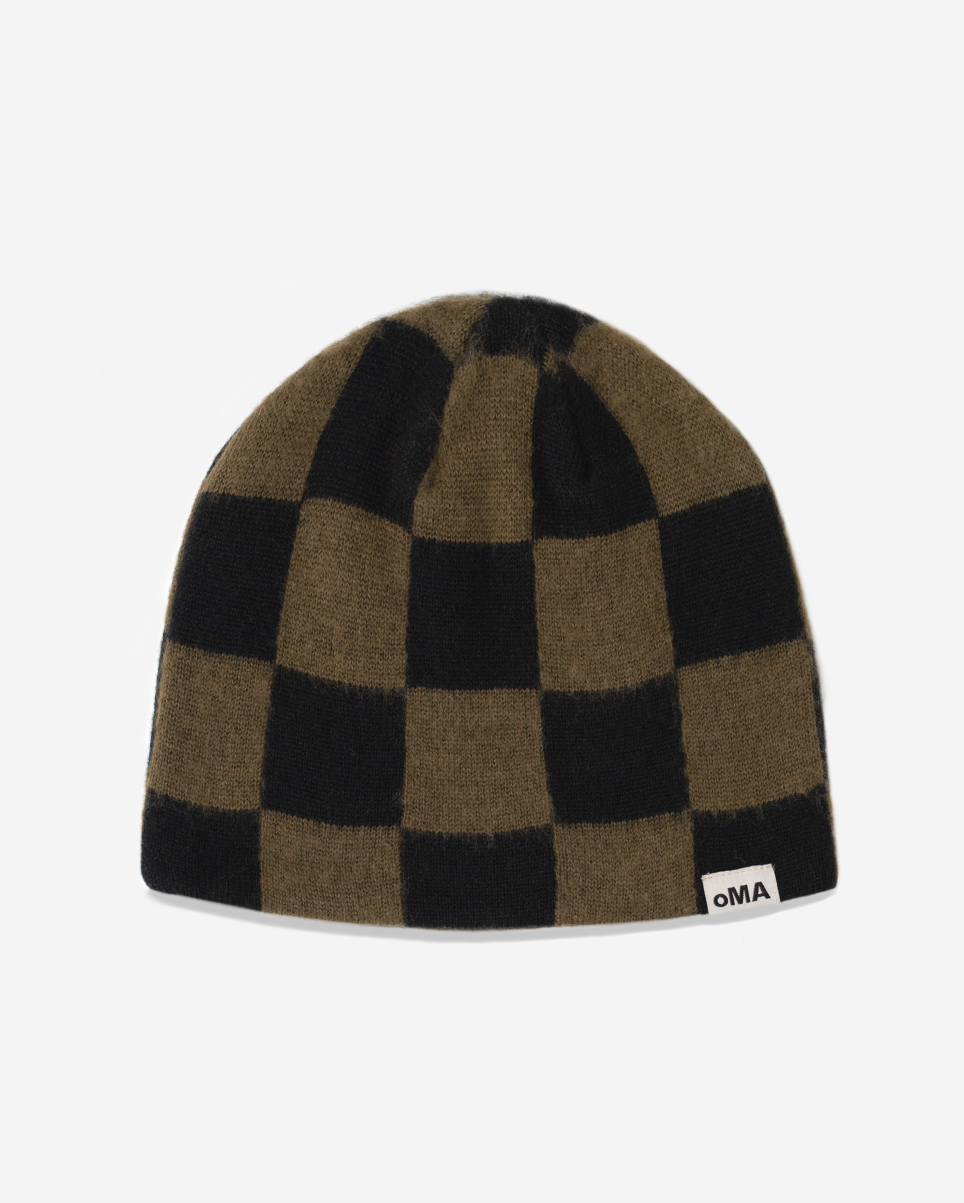 MoHAIR CHECKERED SKULLY (ARMY)