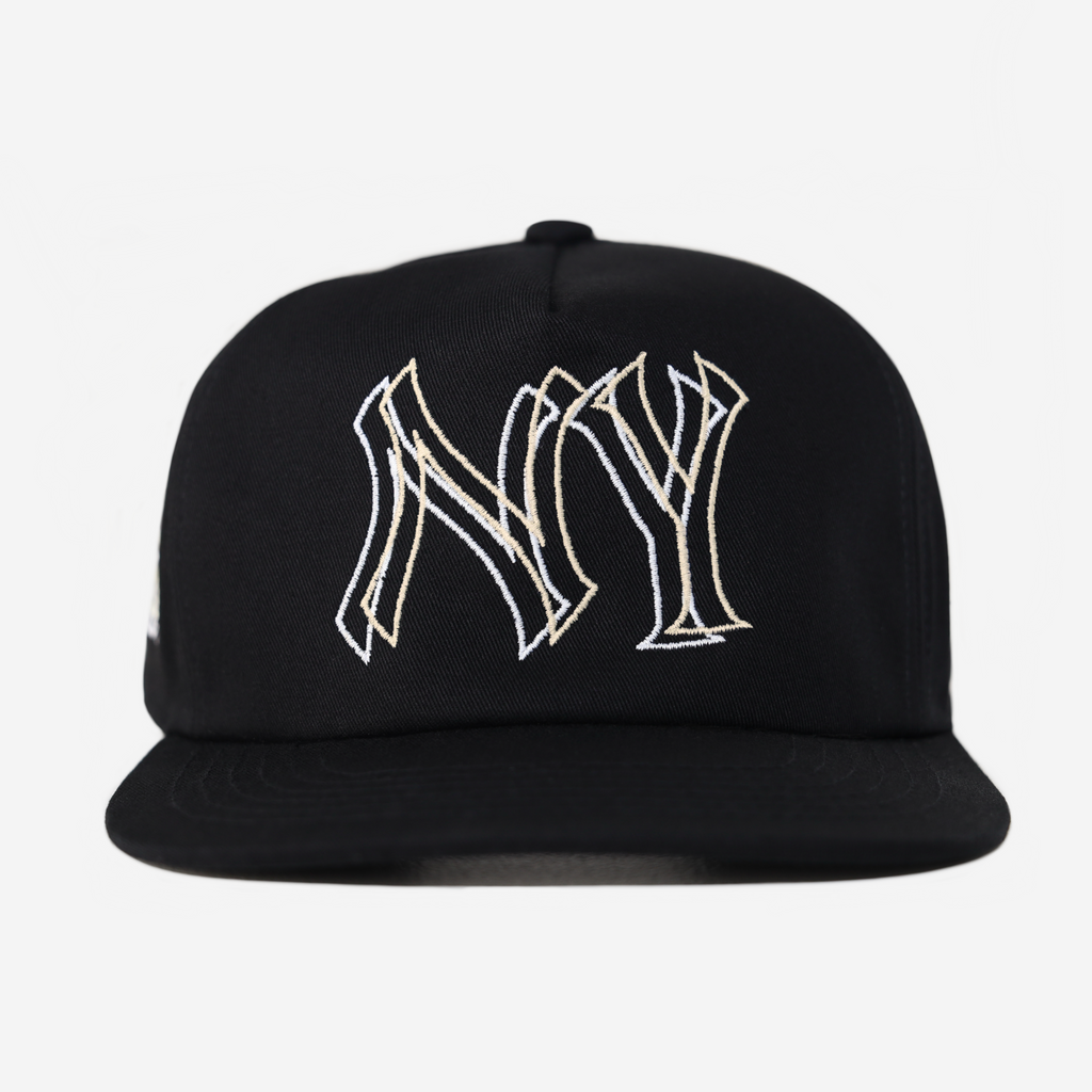 NY 2D HAT (BLK/WHT/CRM)