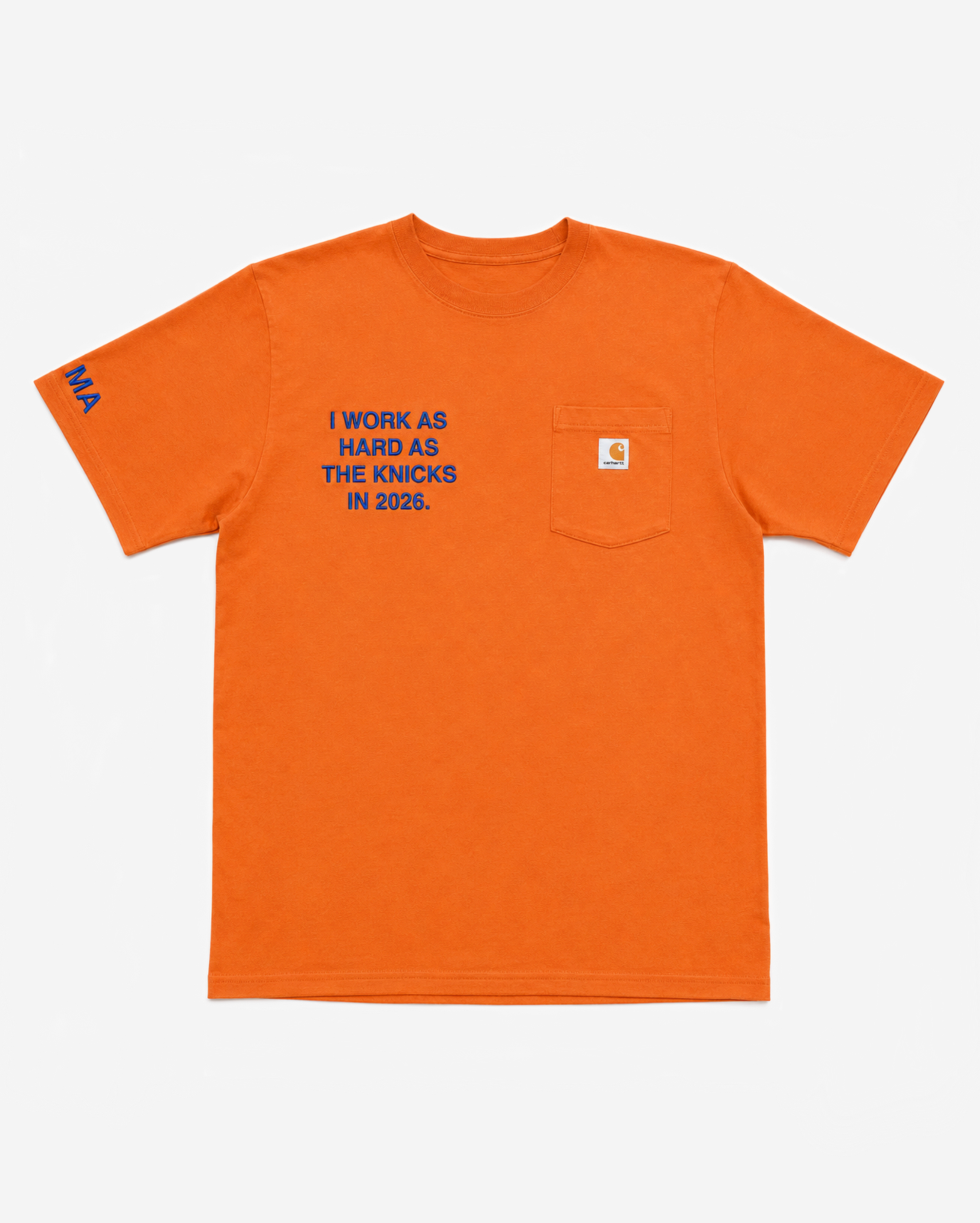"WoRK HARD" NYK CARHARTT TEE (oRANGE)