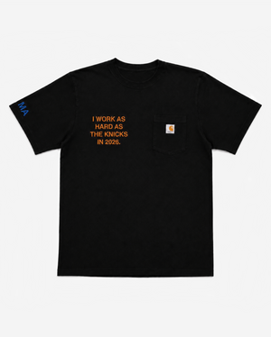 "WoRK HARD" NYK CARHARTT TEE (BLACK)