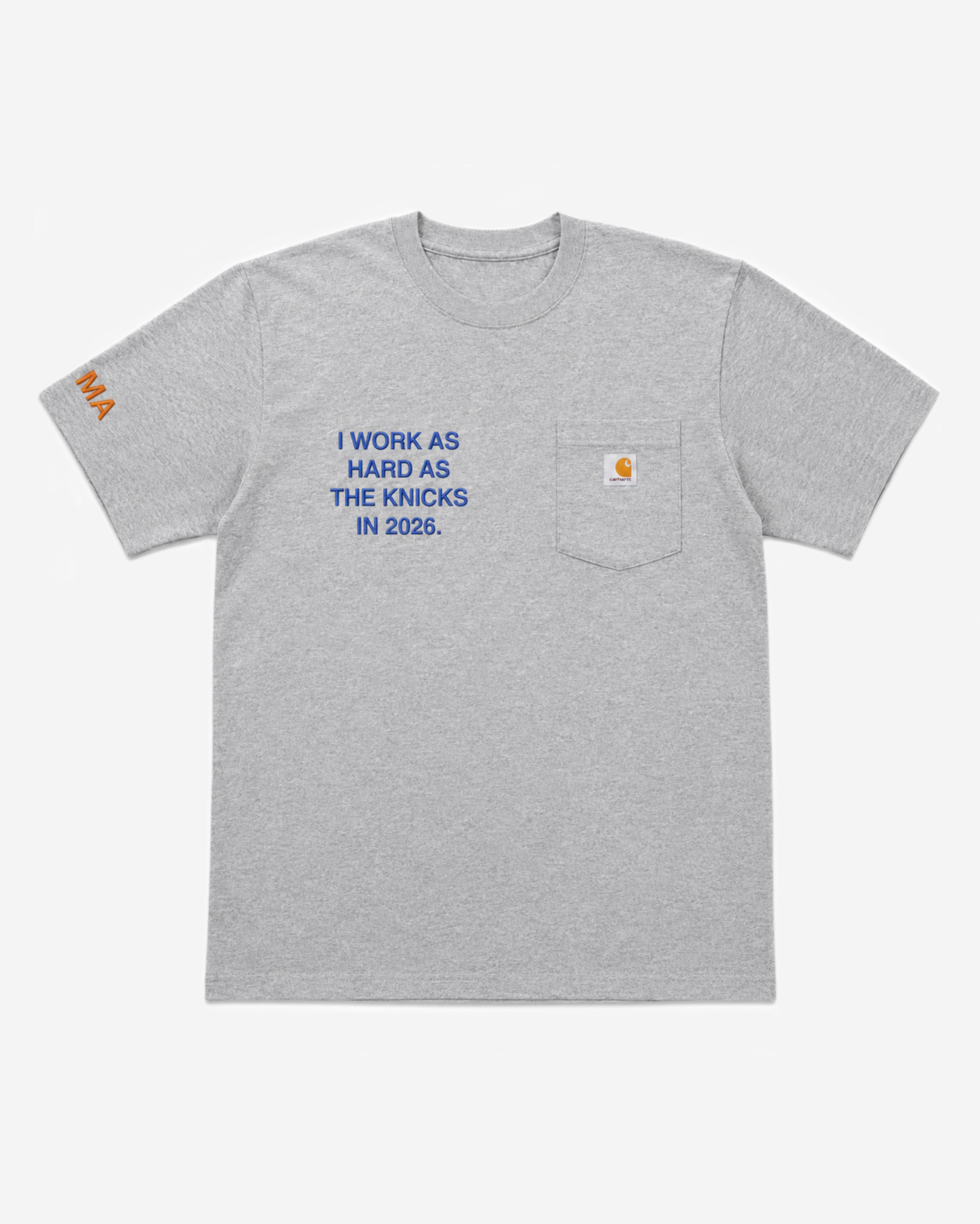 "WoRK HARD" NYK CARHARTT TEE (GREY)