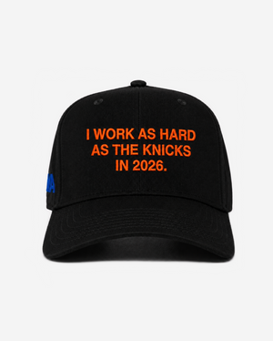 NYK "WoRK HARD" CURVED BRIM HAT (BLACK)