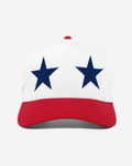 USA STAR CRoWN CURVED BRIM HAT (WHITE/RED)