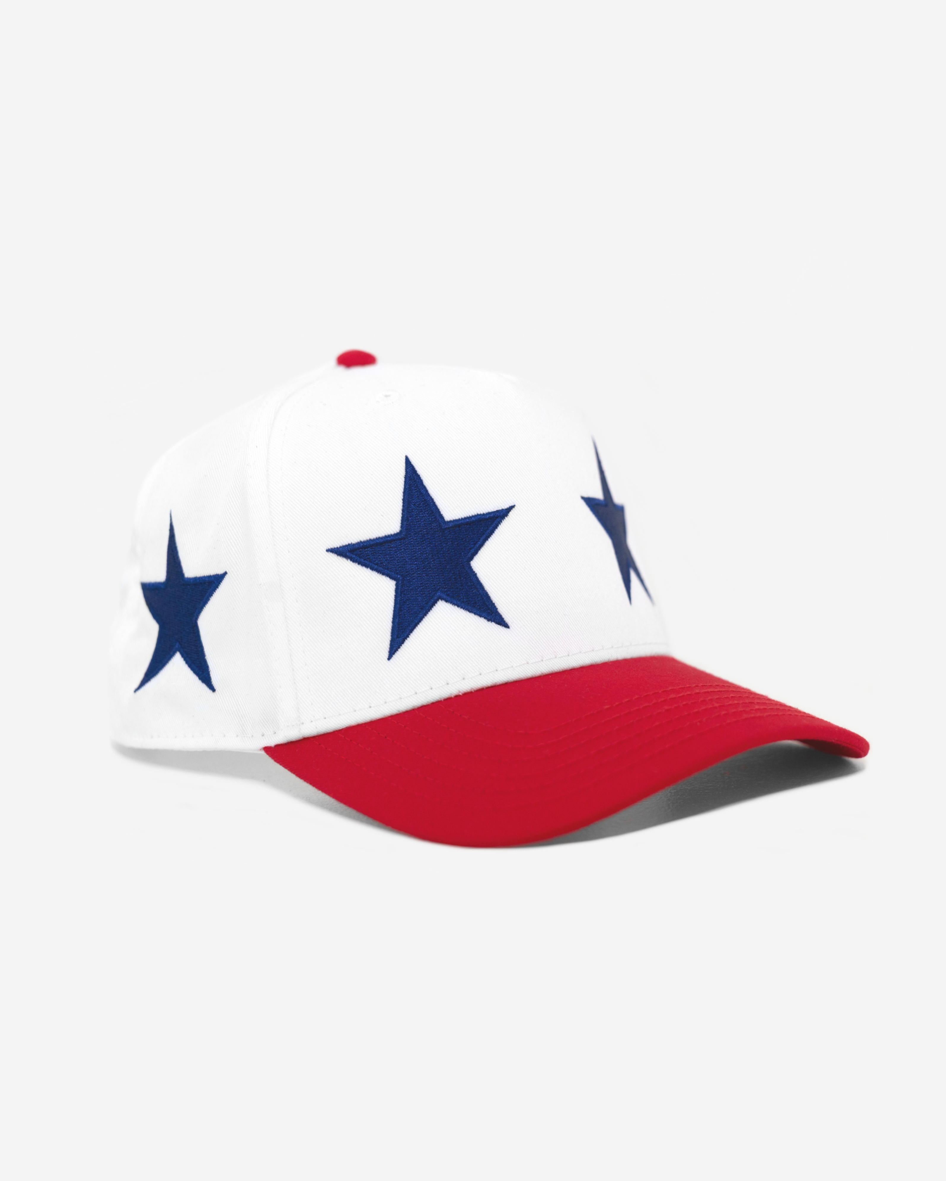 USA STAR CRoWN CURVED BRIM HAT (WHITE/RED)