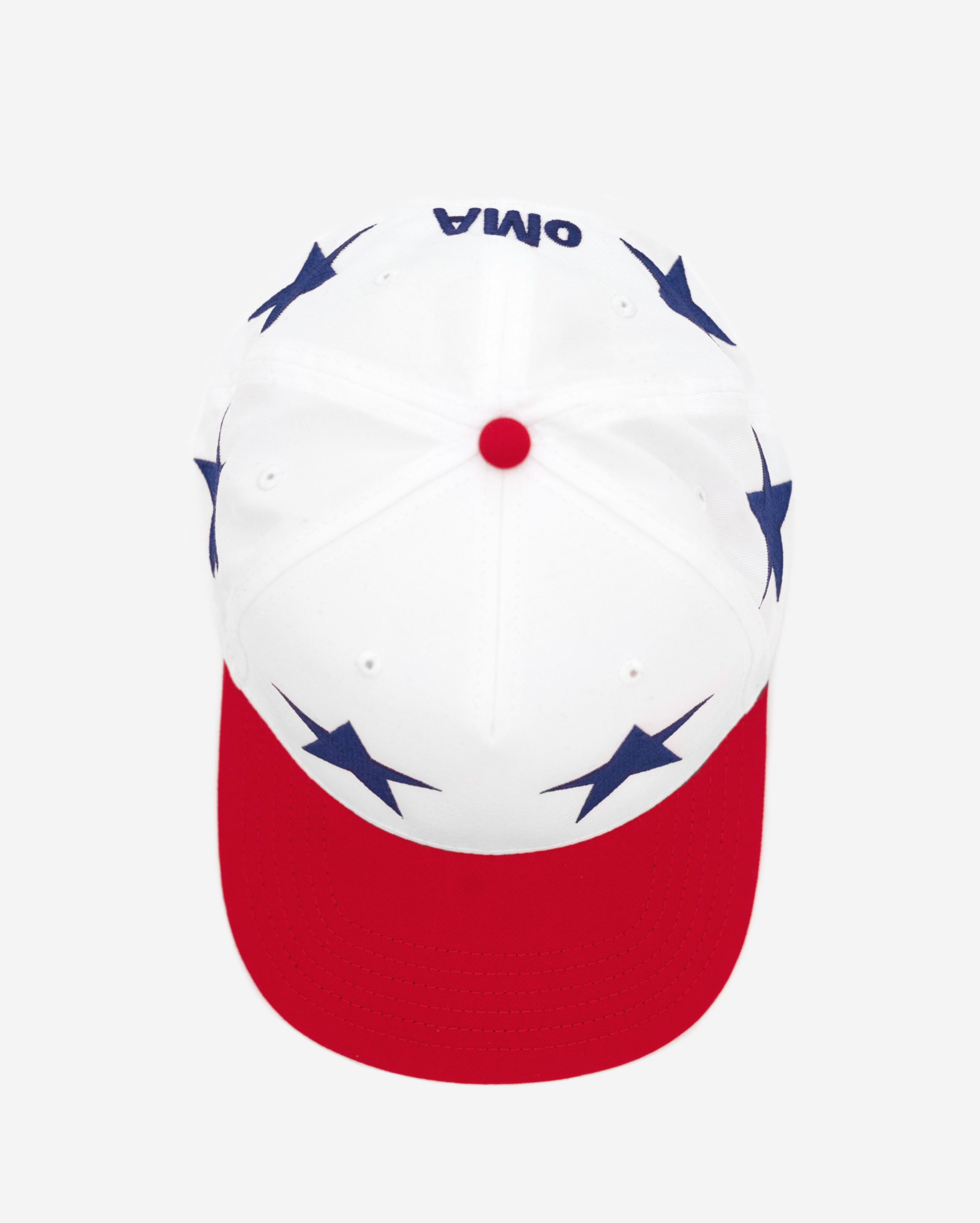 USA STAR CRoWN CURVED BRIM HAT (WHITE/RED)