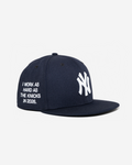 NYK "WoRK HARD" NEW YoRK YANKEES FITTED HAT (NAVY)