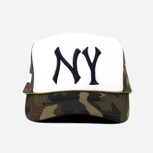 NY TRUCKER HAT (CAMO/WHT)
