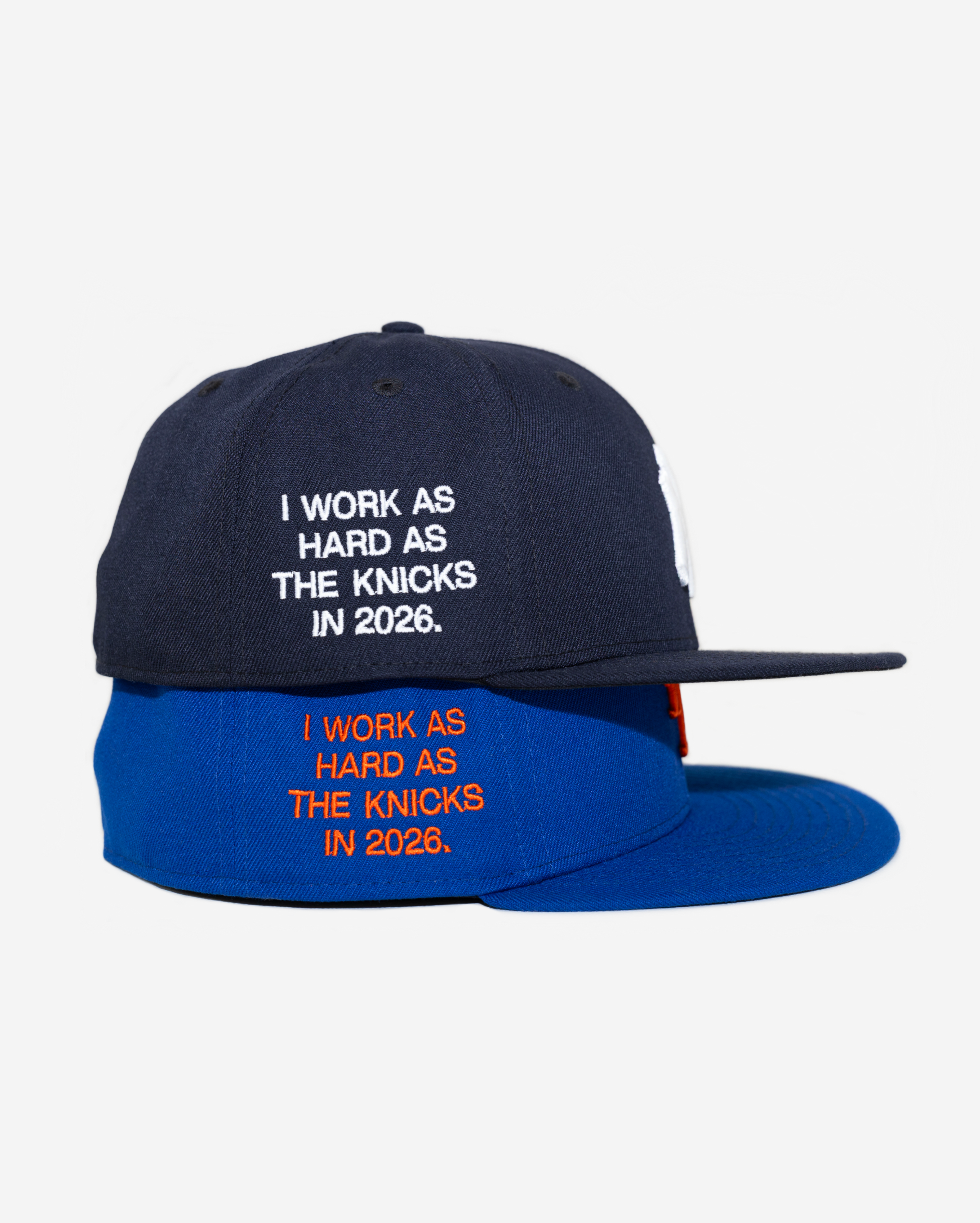 NYK "WoRK HARD" NEW YoRK YANKEES FITTED HAT (NAVY)