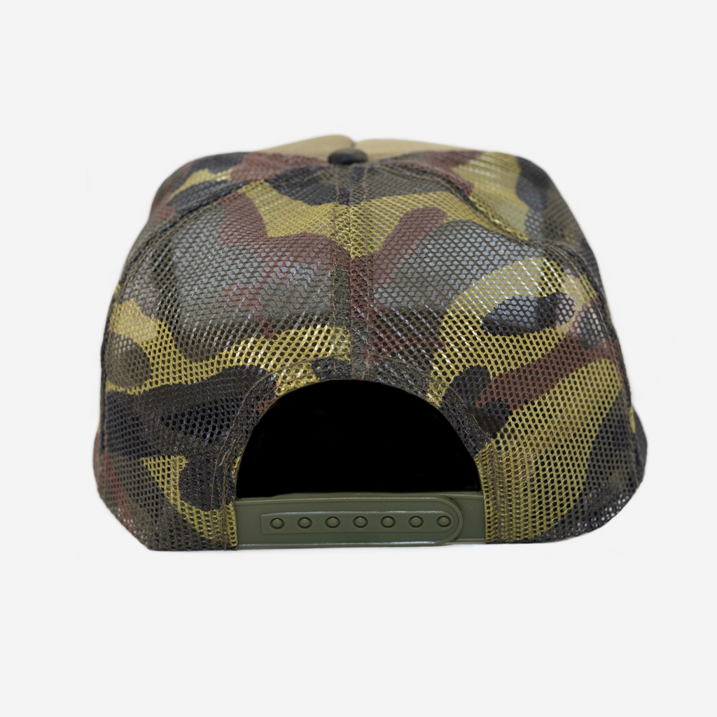 LA TRUCKER HAT (GREEN CAMO)