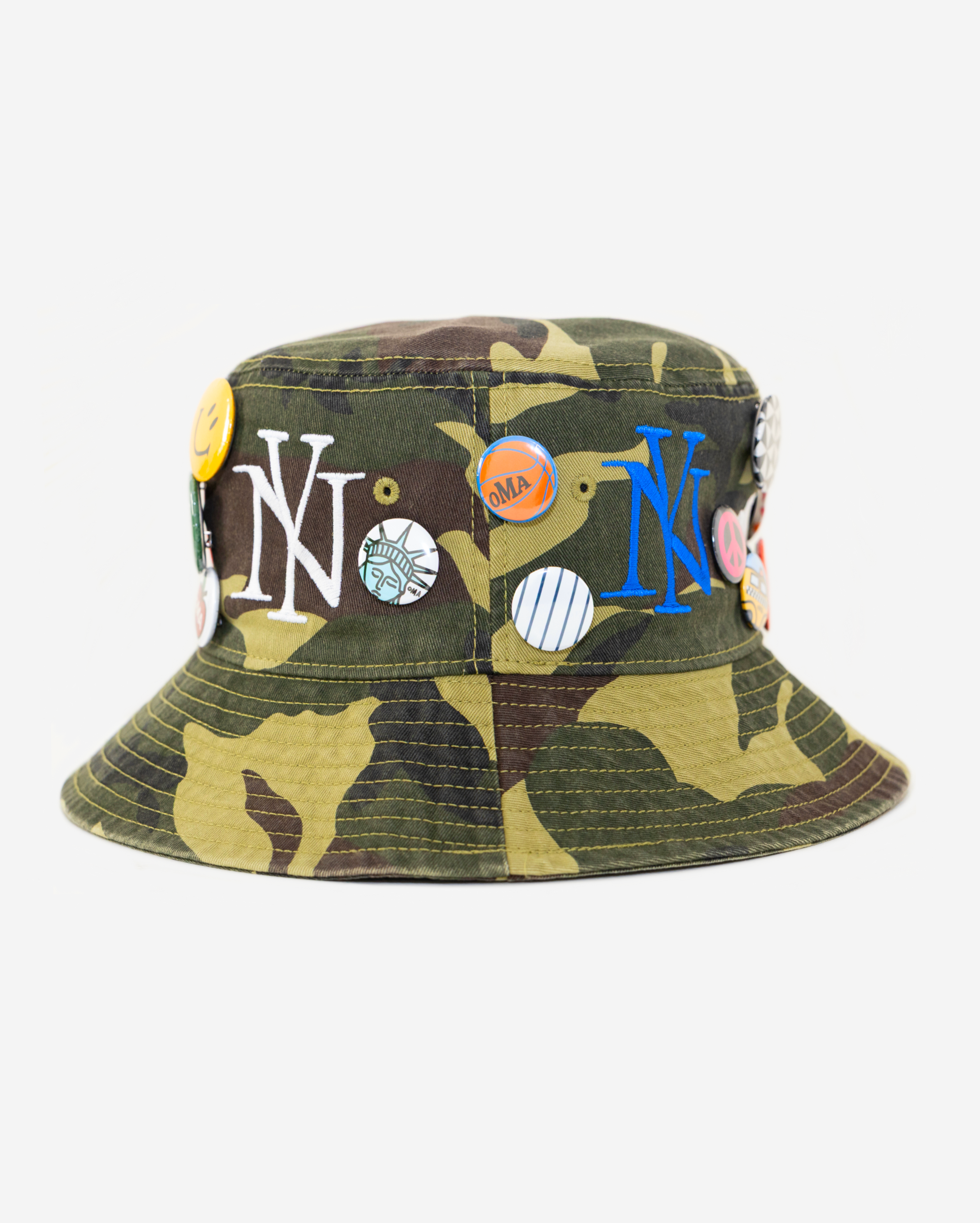 oLD NEW YoRK PIN BUCKET HAT (CAMo/MULTI)