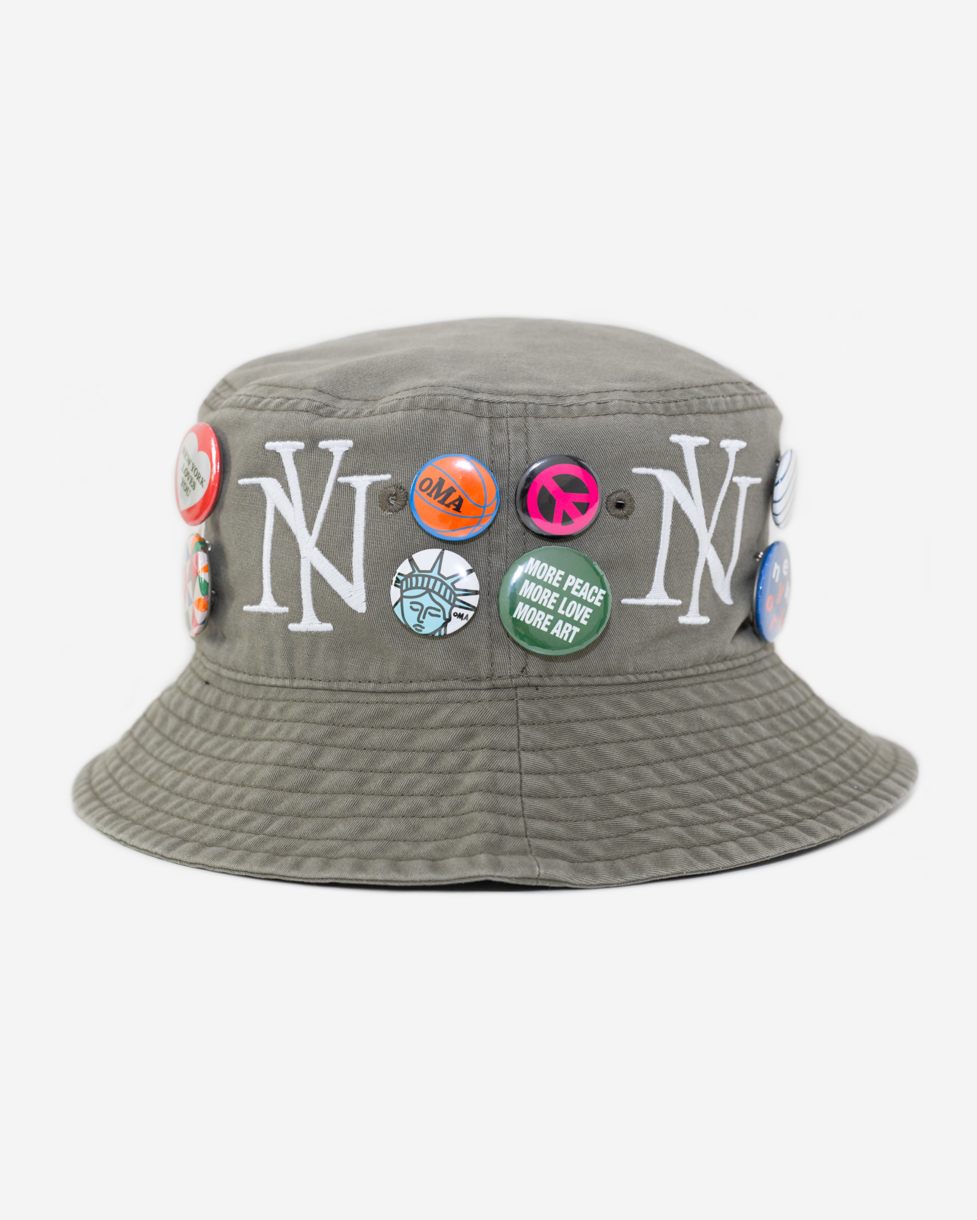 oLD NEW YoRK PIN BUCKET HAT (VINTAGE ARMY)