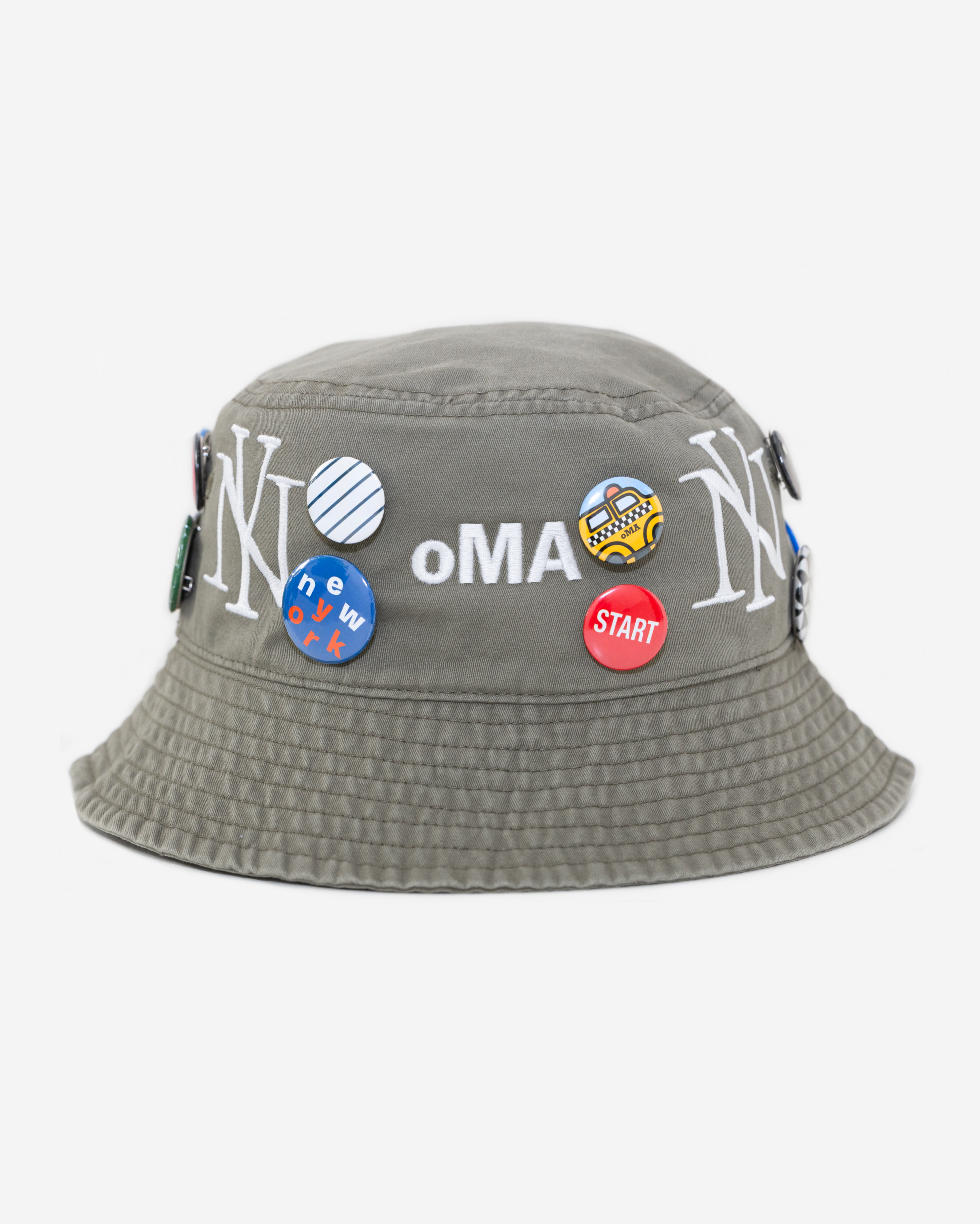 oLD NEW YoRK PIN BUCKET HAT (VINTAGE ARMY)