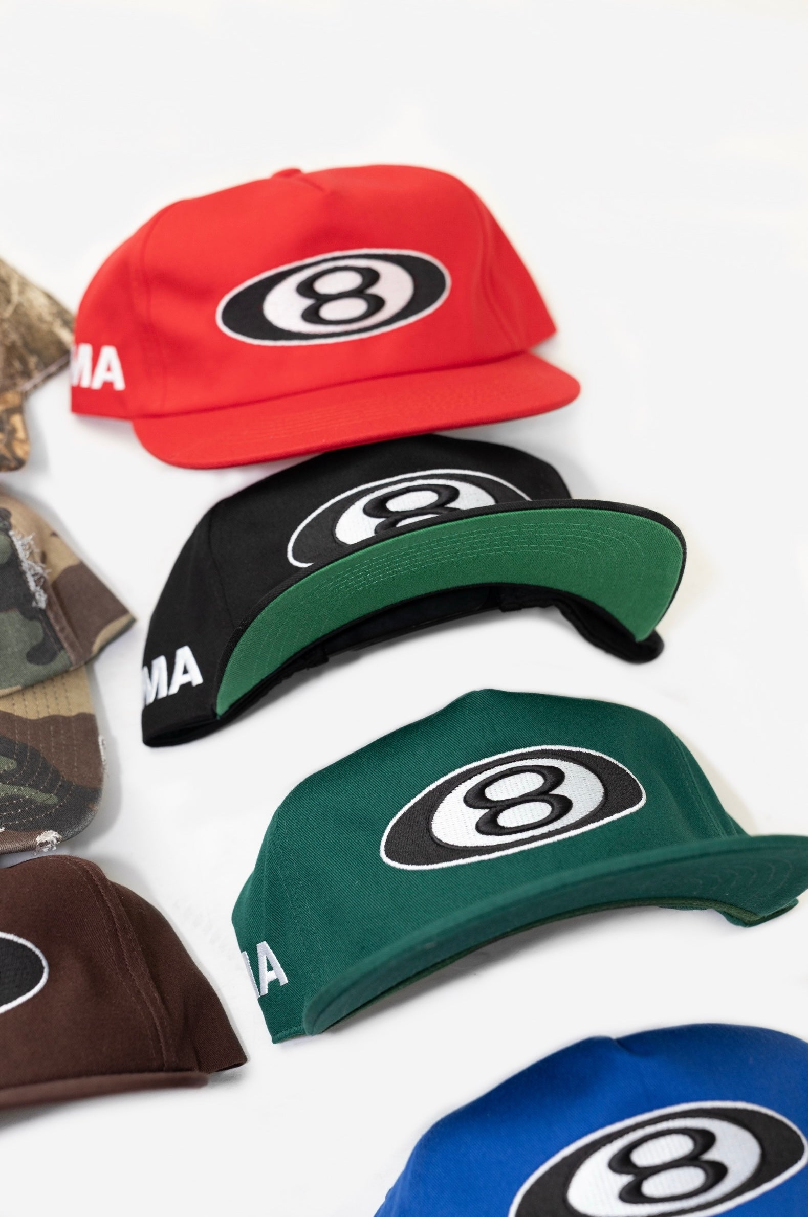 8 BALL HAT (GREEN BRIM)