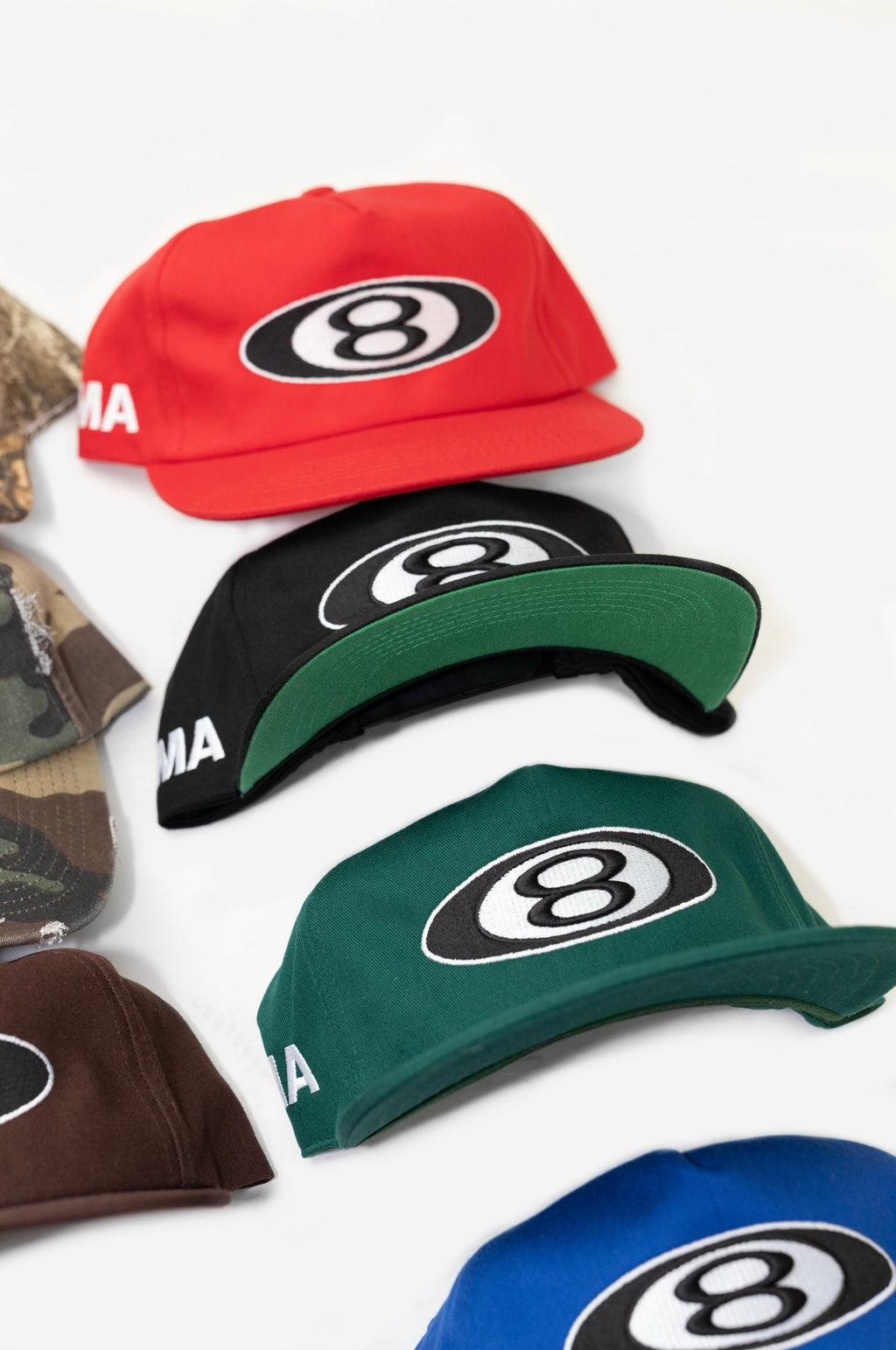 8 BALL HAT (GREEN BRIM)