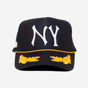 NY TRUCKER HAT (GOLD LEAF)
