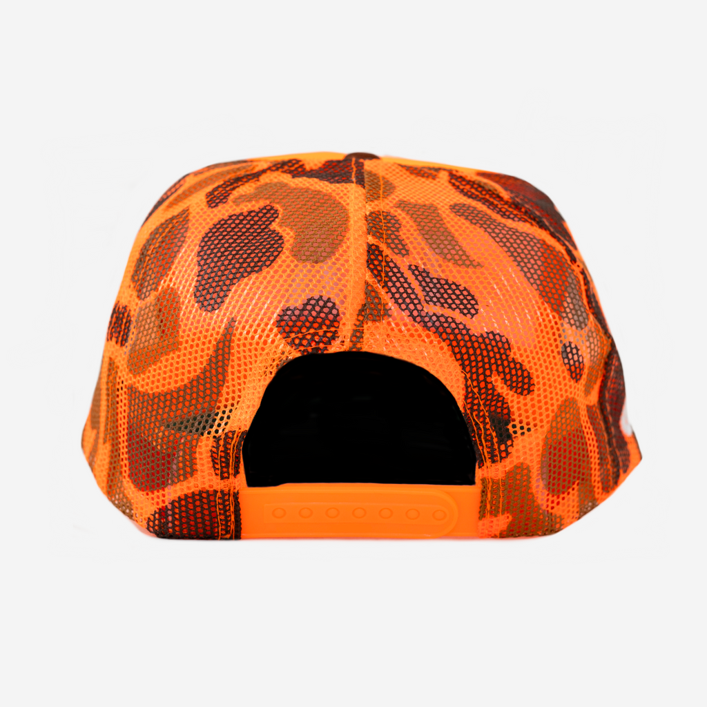 LA TRUCKER HAT (ORANGE CAMO)