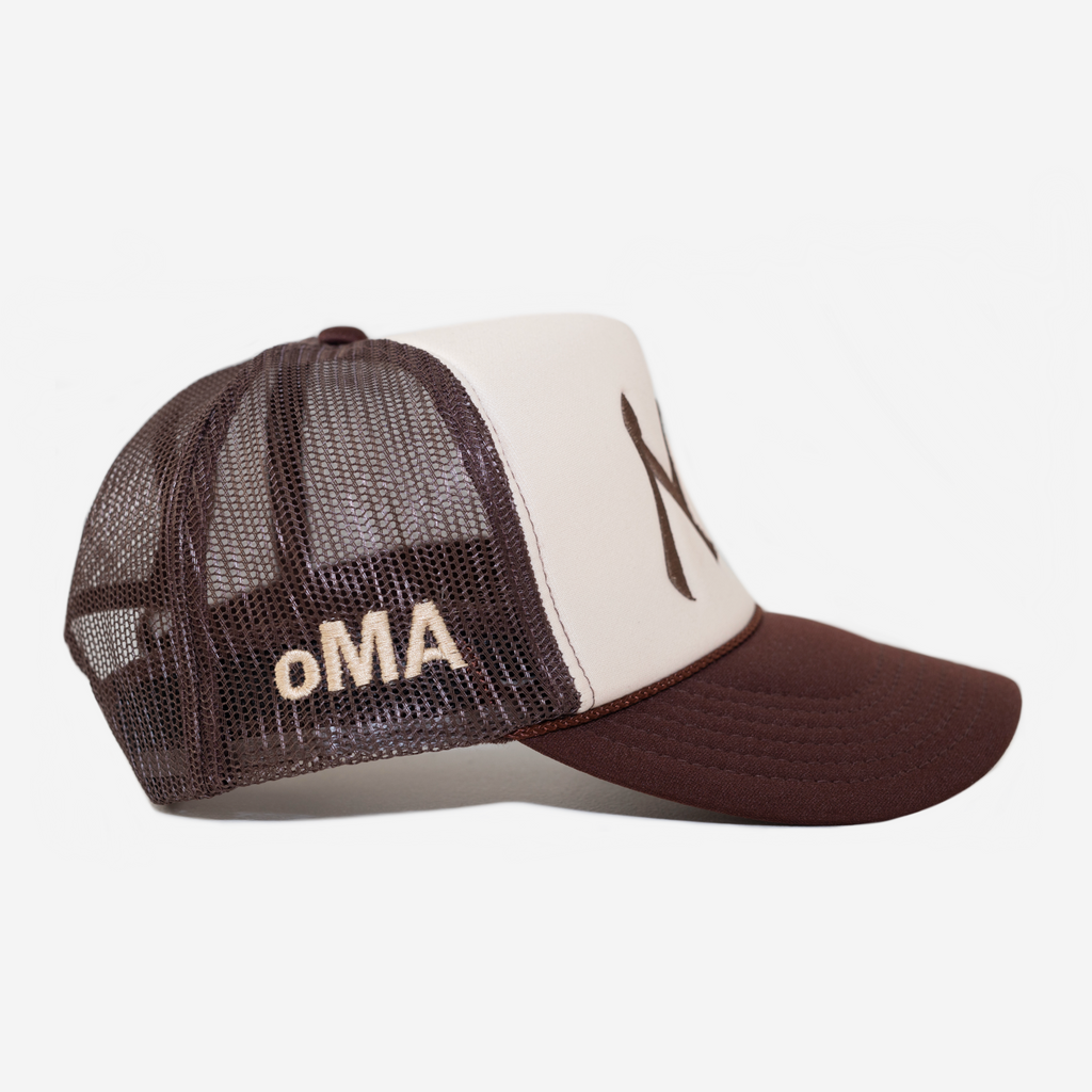 NY TRUCKER HAT (CREAM/BRWN)