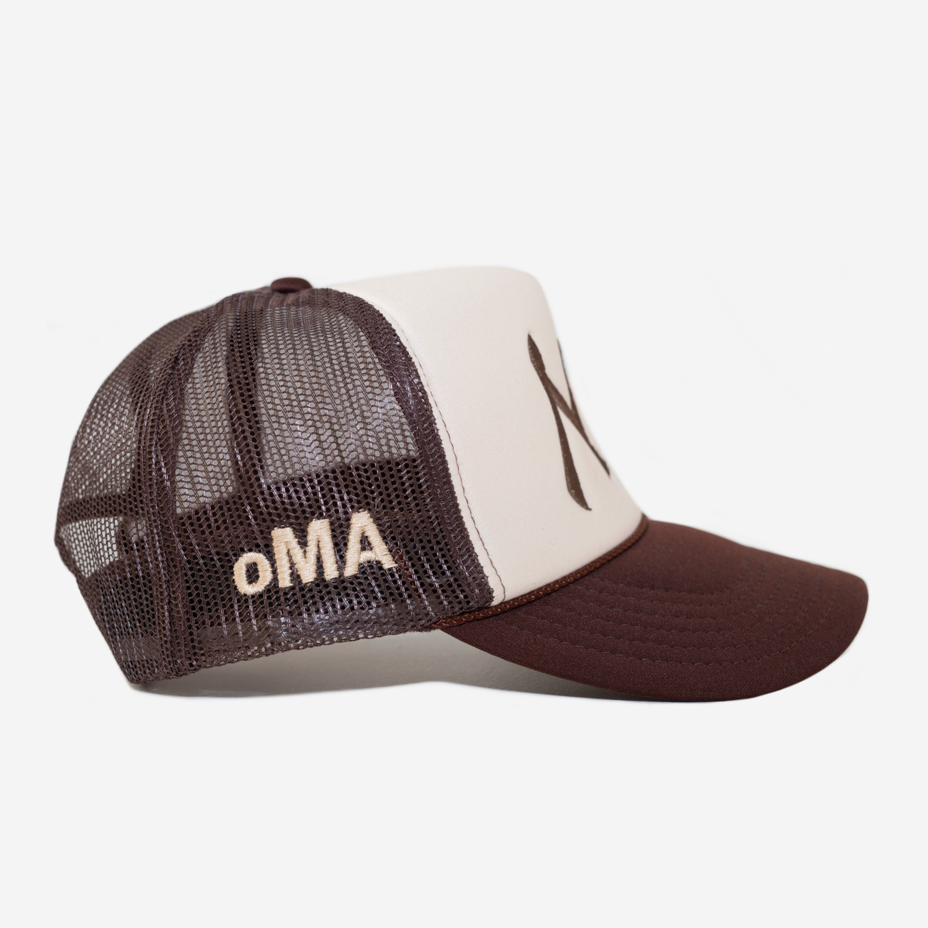 NY TRUCKER HAT (CREAM/BRWN)