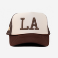 LA TRUCKER HAT (CREAM/BRWN)