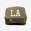LA TRUCKER HAT (GREEN CAMO)