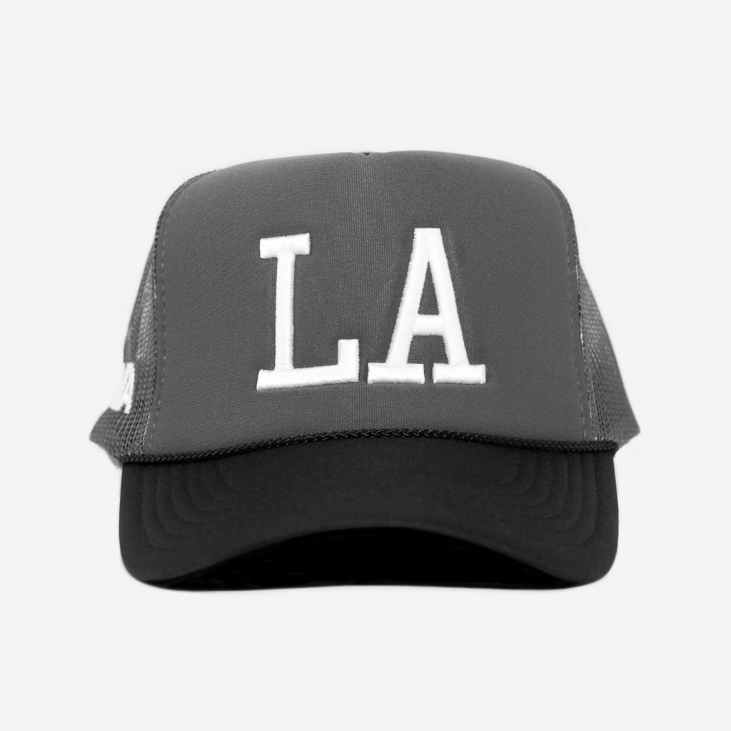 LA TRUCKER HAT (CHARCOAL)