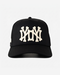 NY NY BoNES HAT CURVED BRIM (BLK/CRM)