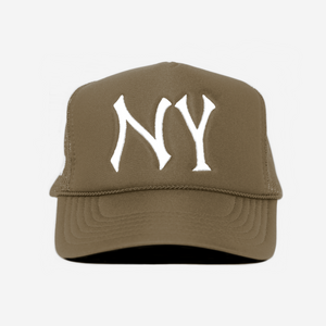 NY TRUCKER HAT (ARMY)