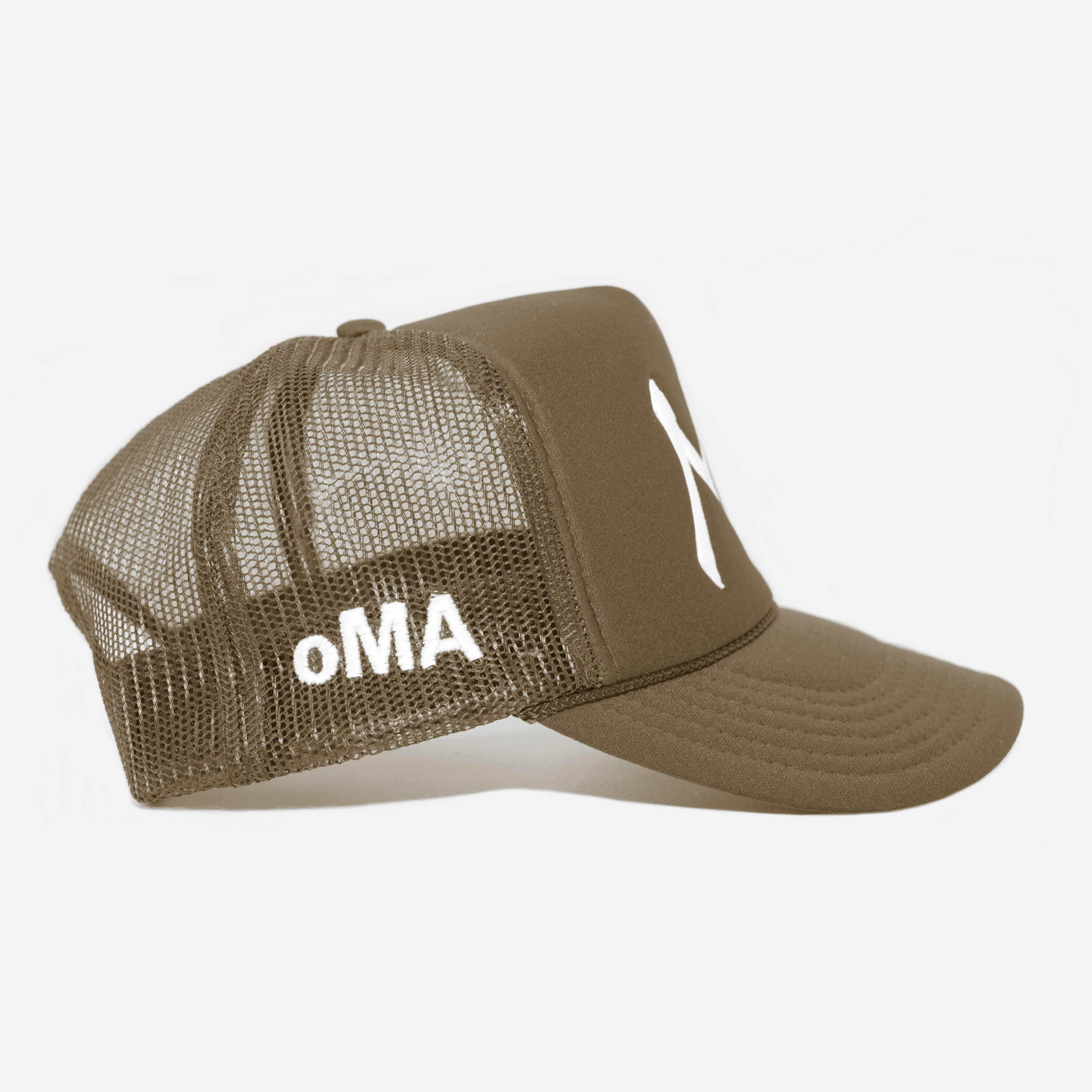 NY TRUCKER HAT (ARMY)