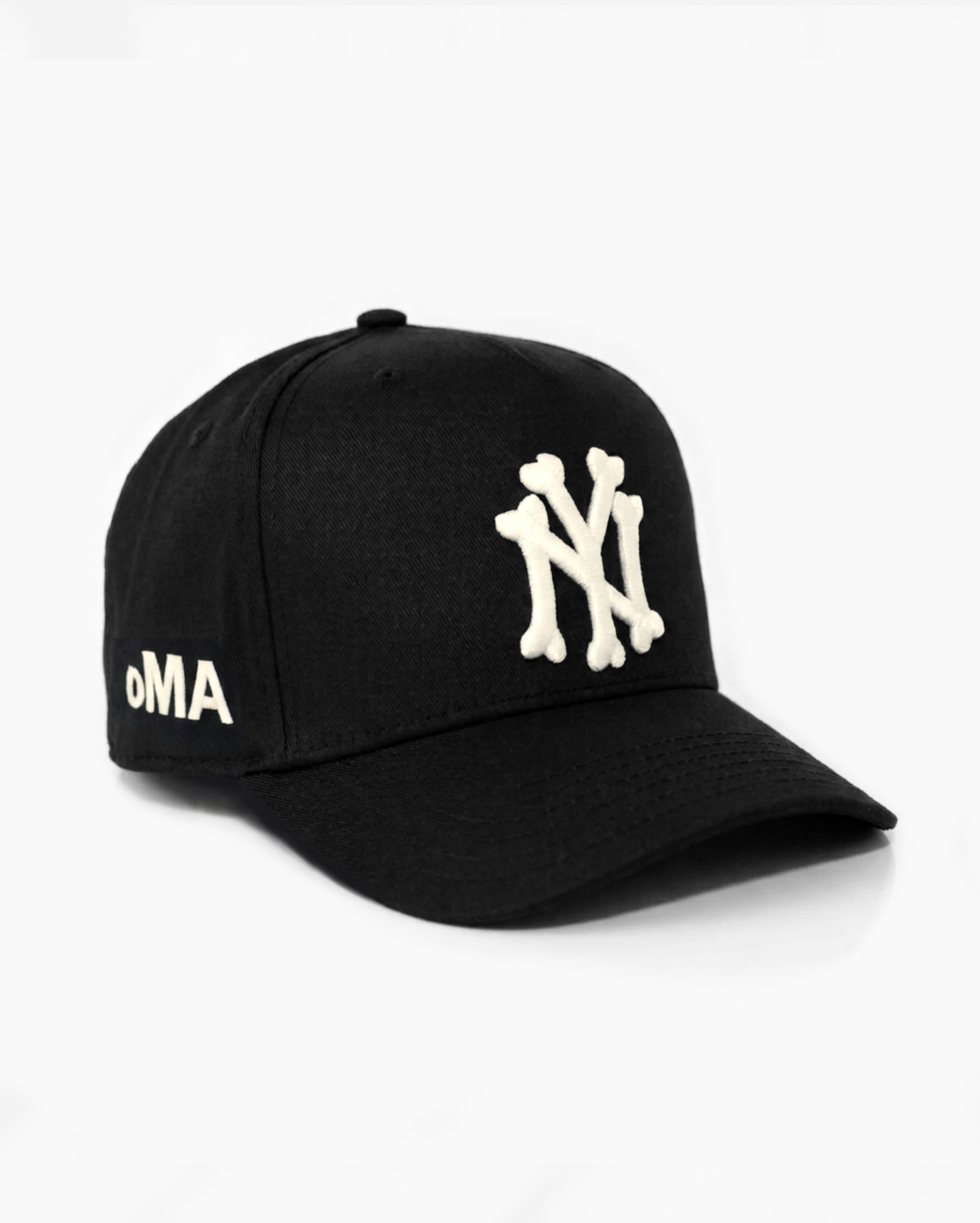 Ny BoNES HAT CURVED BRIM (BLK/CRM)