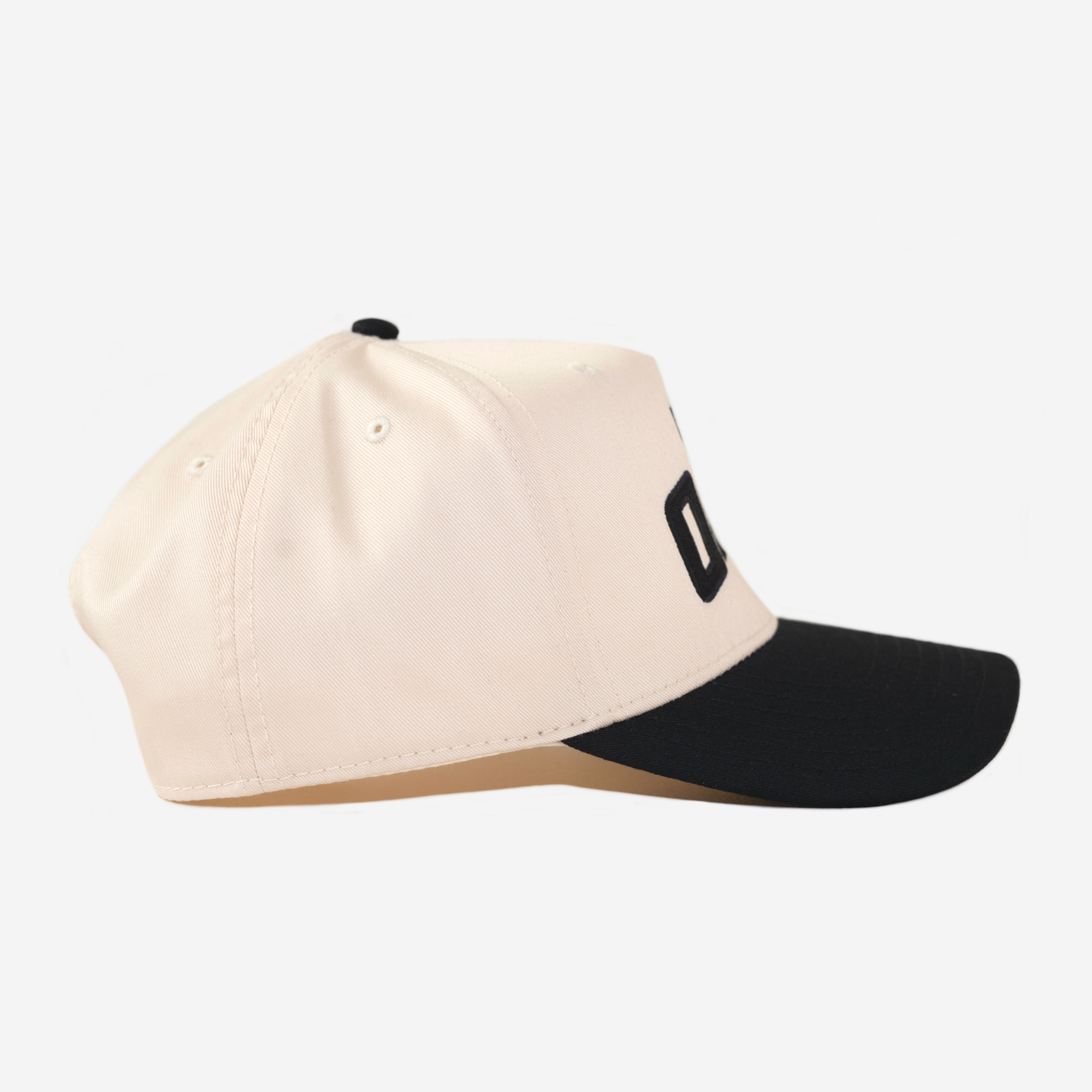 ARCH CURVED BRIM HAT (CRM/BLK)