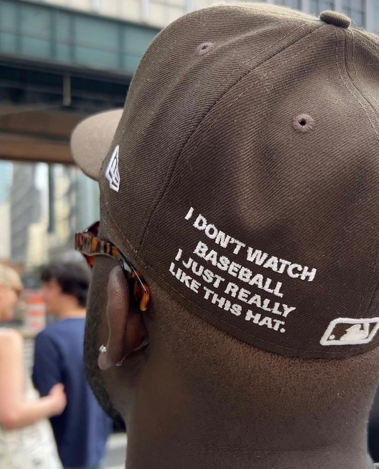 "I DoN'T WATCH BASEBALL I JUST REALLY LIKE THIS HAT." EMBRoIDERY ADD oN