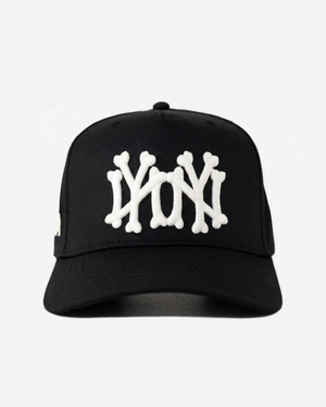 NY NY BoNES HAT CURVED BRIM (BLACK)