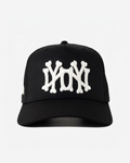NY NY BoNES HAT CURVED BRIM (BLACK)