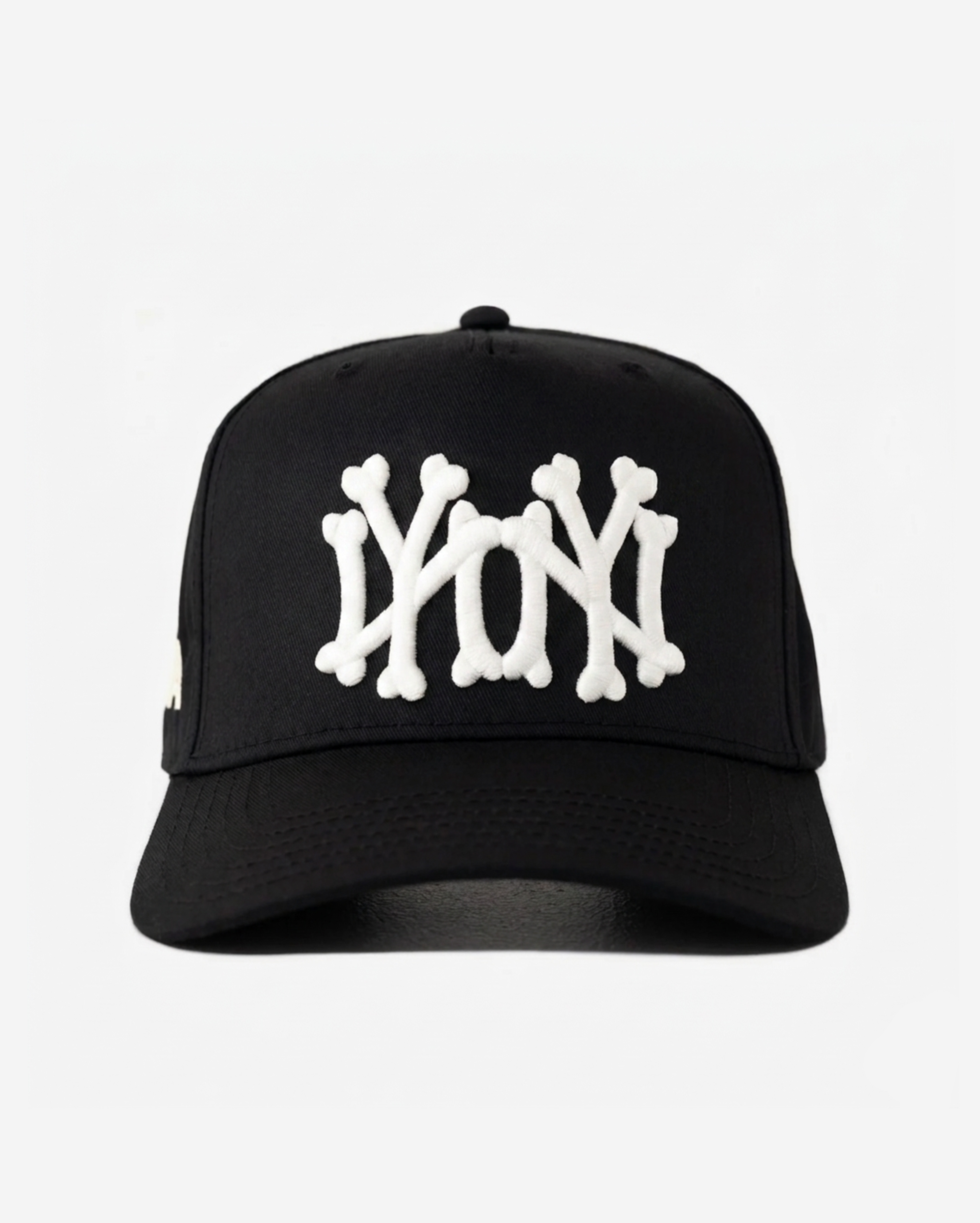 NY NY BoNES HAT CURVED BRIM (BLACK)