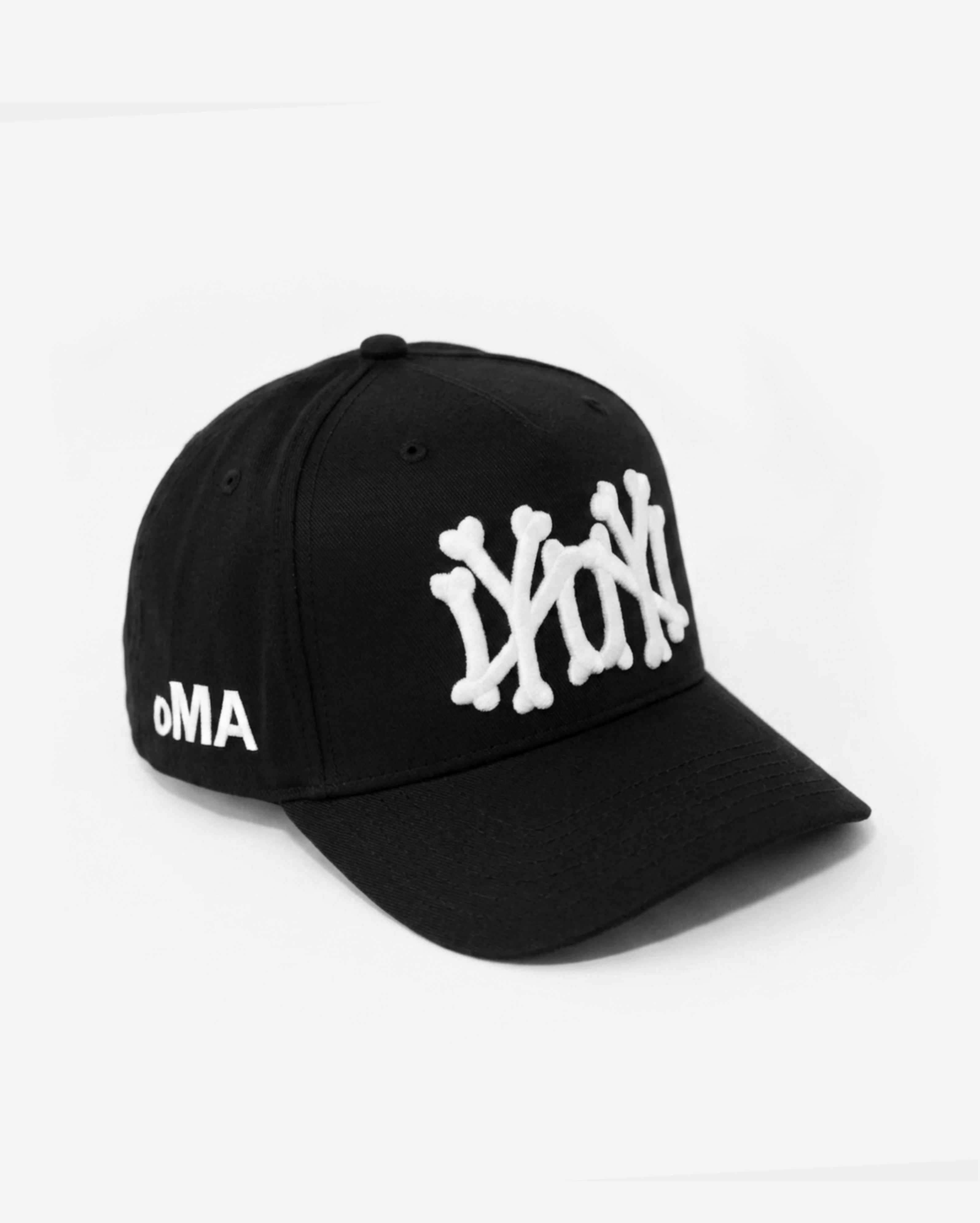 NY NY BoNES HAT CURVED BRIM (BLACK)