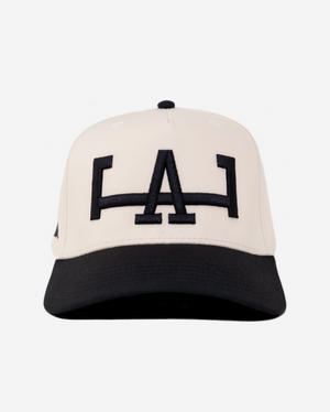 LoS ANGELES HAT CURVED BRIM (CRM/BLK)